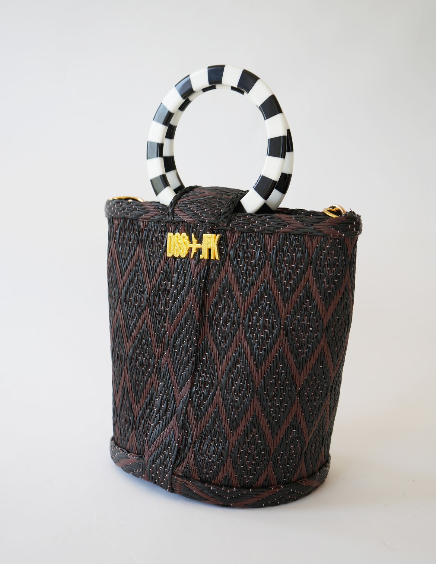 The Village Bucket Bag - Brown and Black