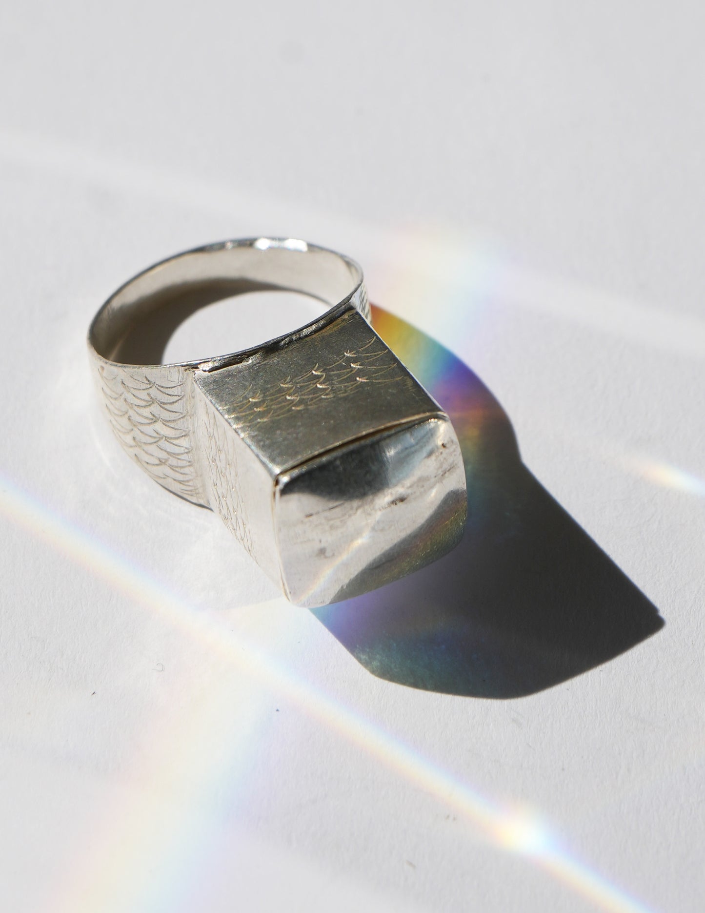 Anga Square Secret Box Ring- Sterling Silver