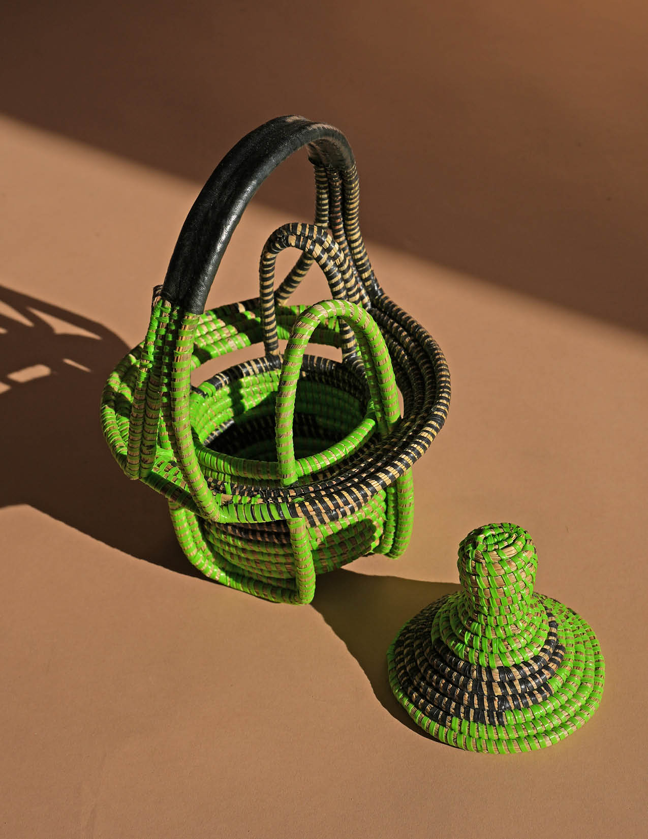 Gorgi Woven+ Leather Shift Basket