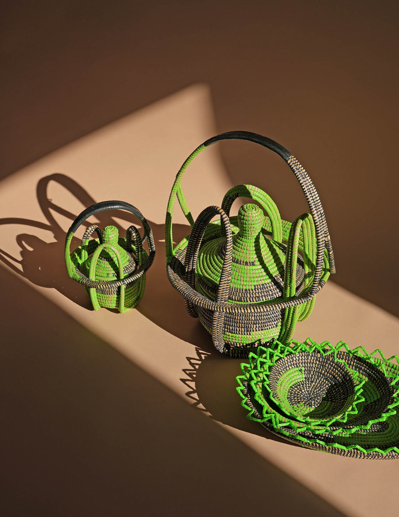 Gorgi Woven+ Leather Shift Basket