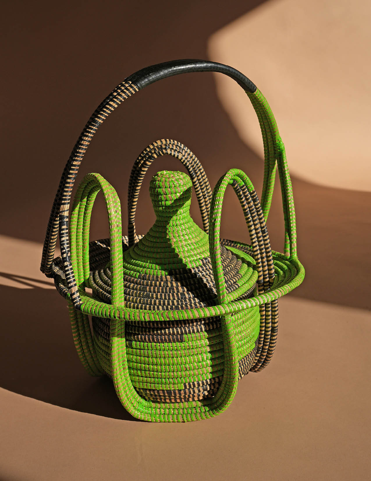 Gorgi Woven+ Leather Shift Basket