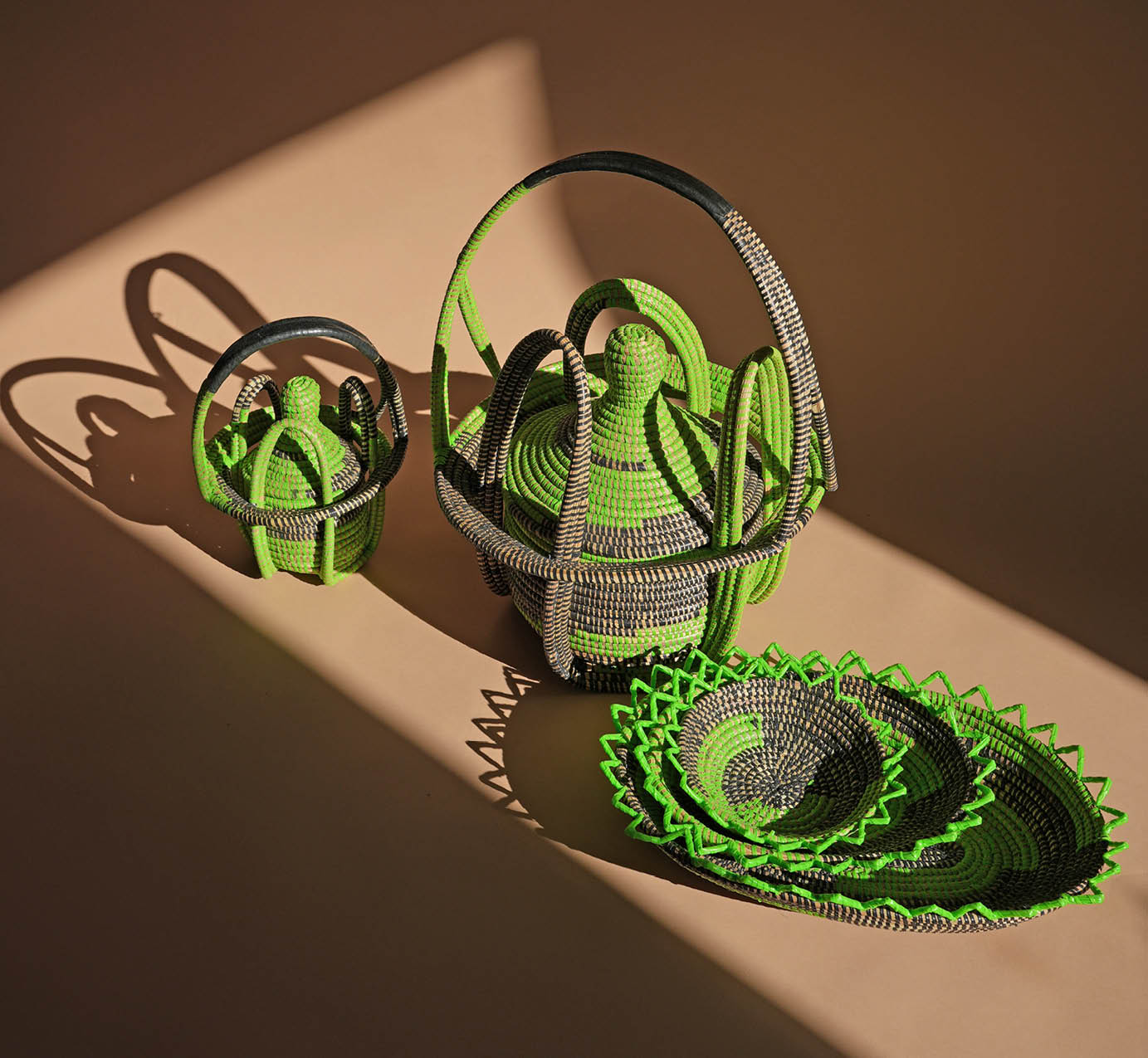 Gorgi Woven+ Leather Shift Basket