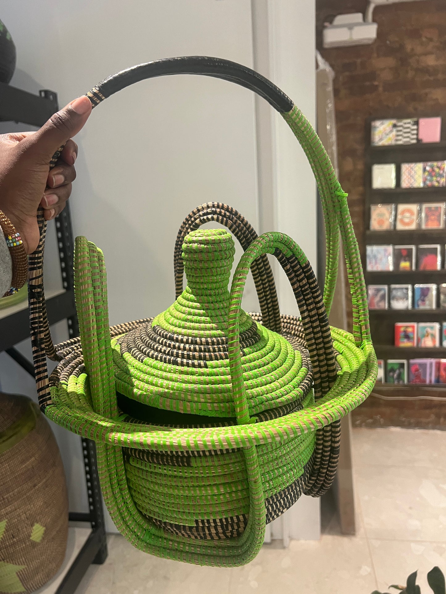 Gorgi Woven+ Leather Shift Basket