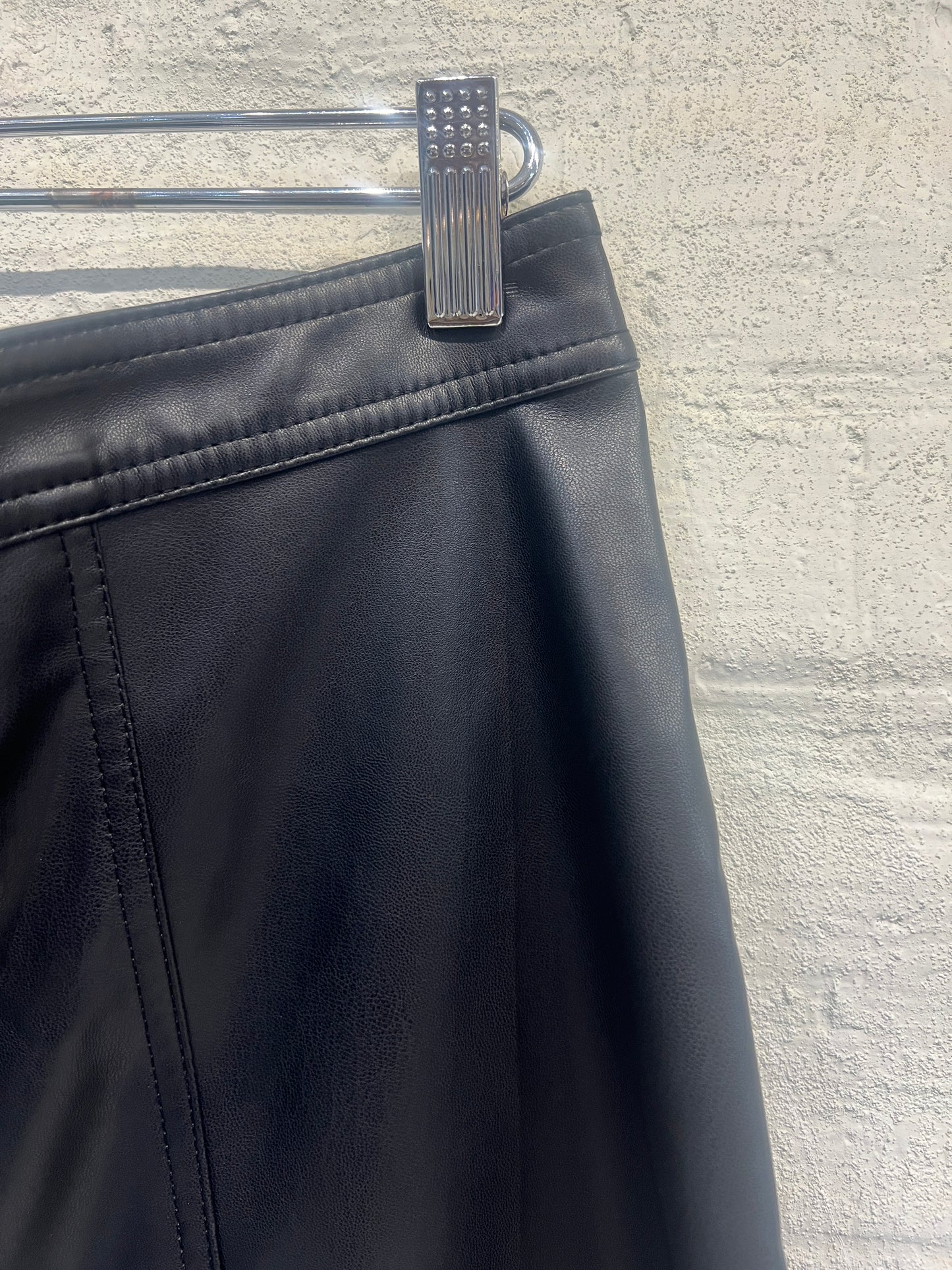 PU Leather Mini Skirt - Vintage /Used