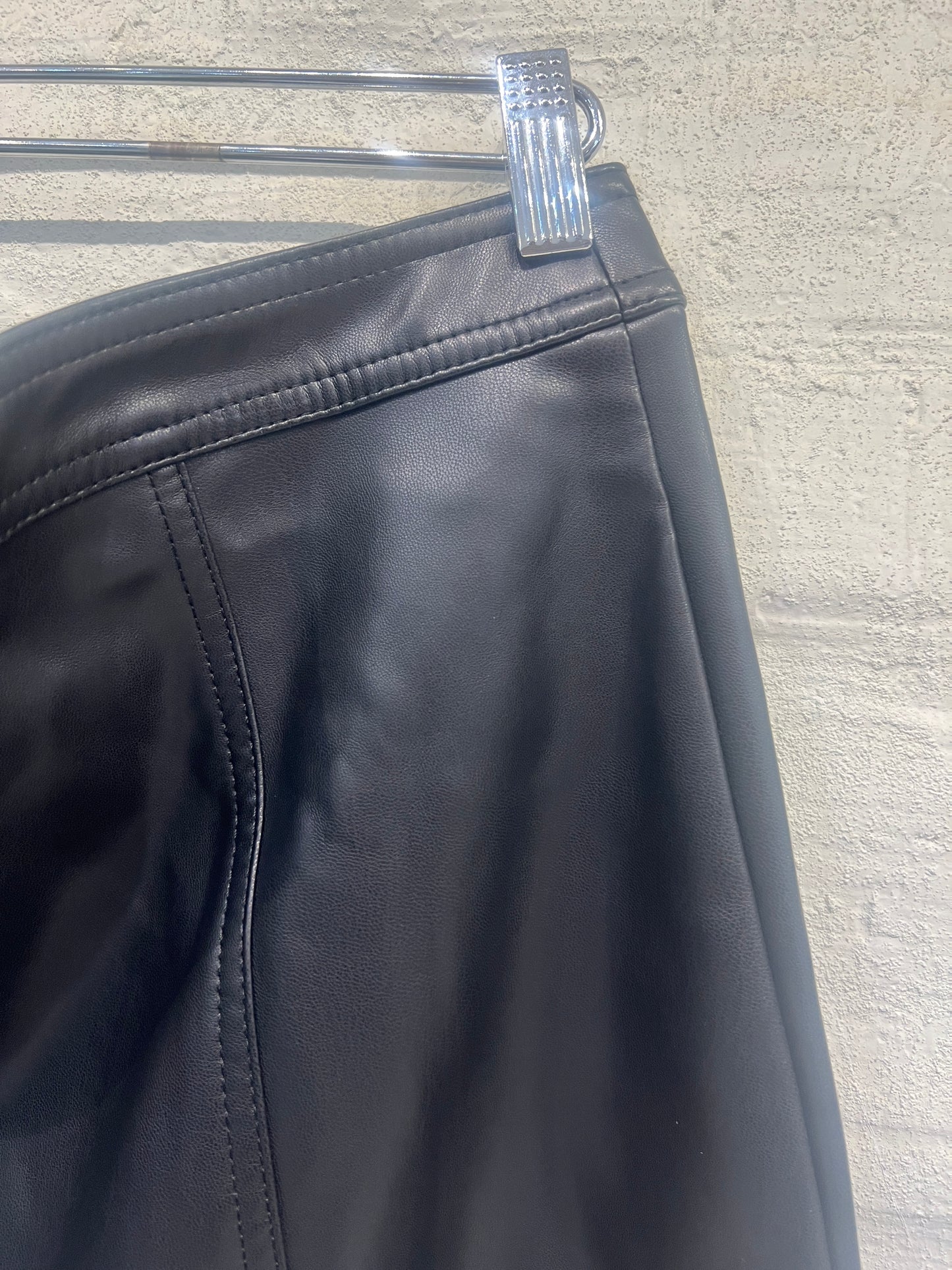 PU Leather Mini Skirt - Vintage /Used