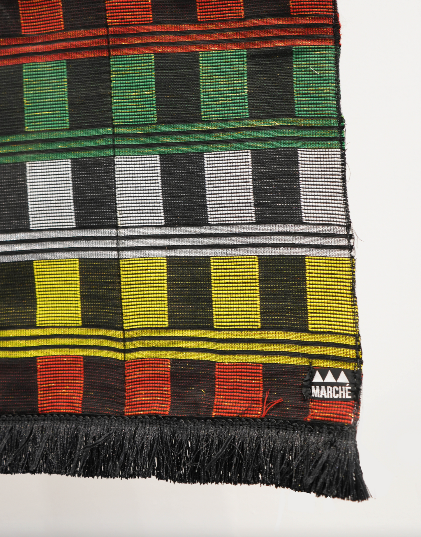 Small Hand Woven Rug in Dark Multicolor