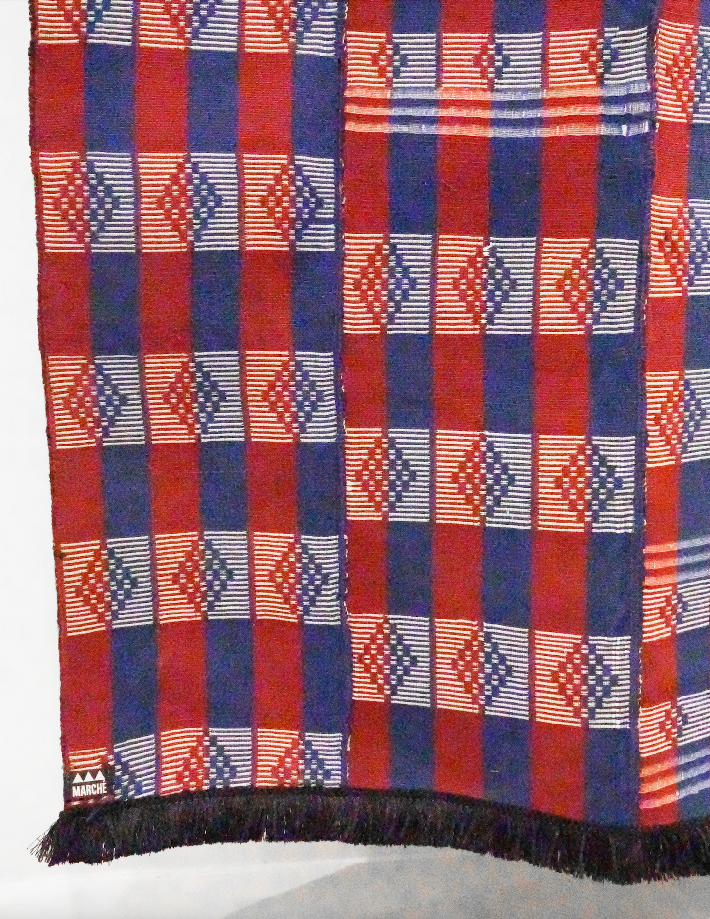 Large Hand Woven Rug in Red
