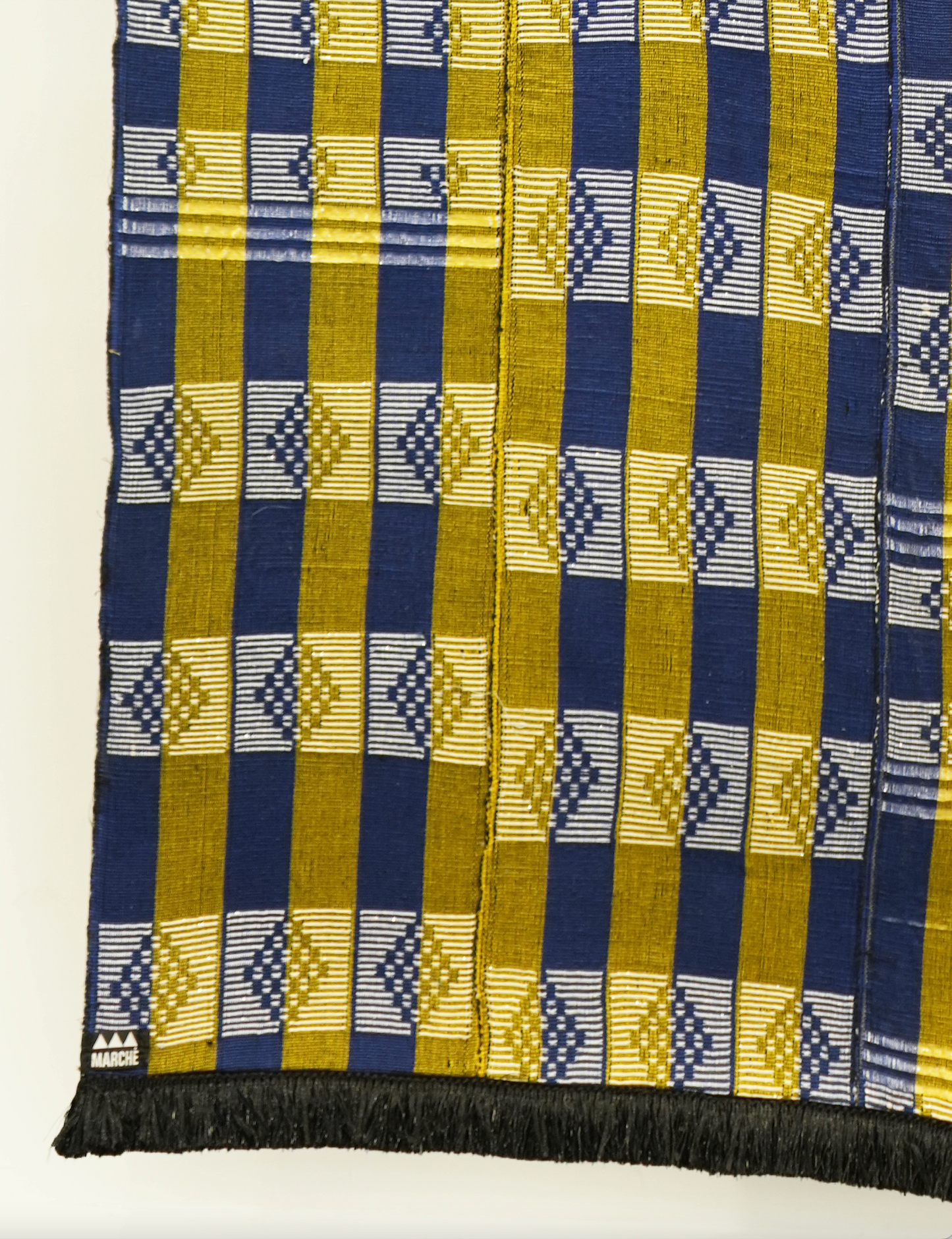 Large Hand Woven Rug in Yellow