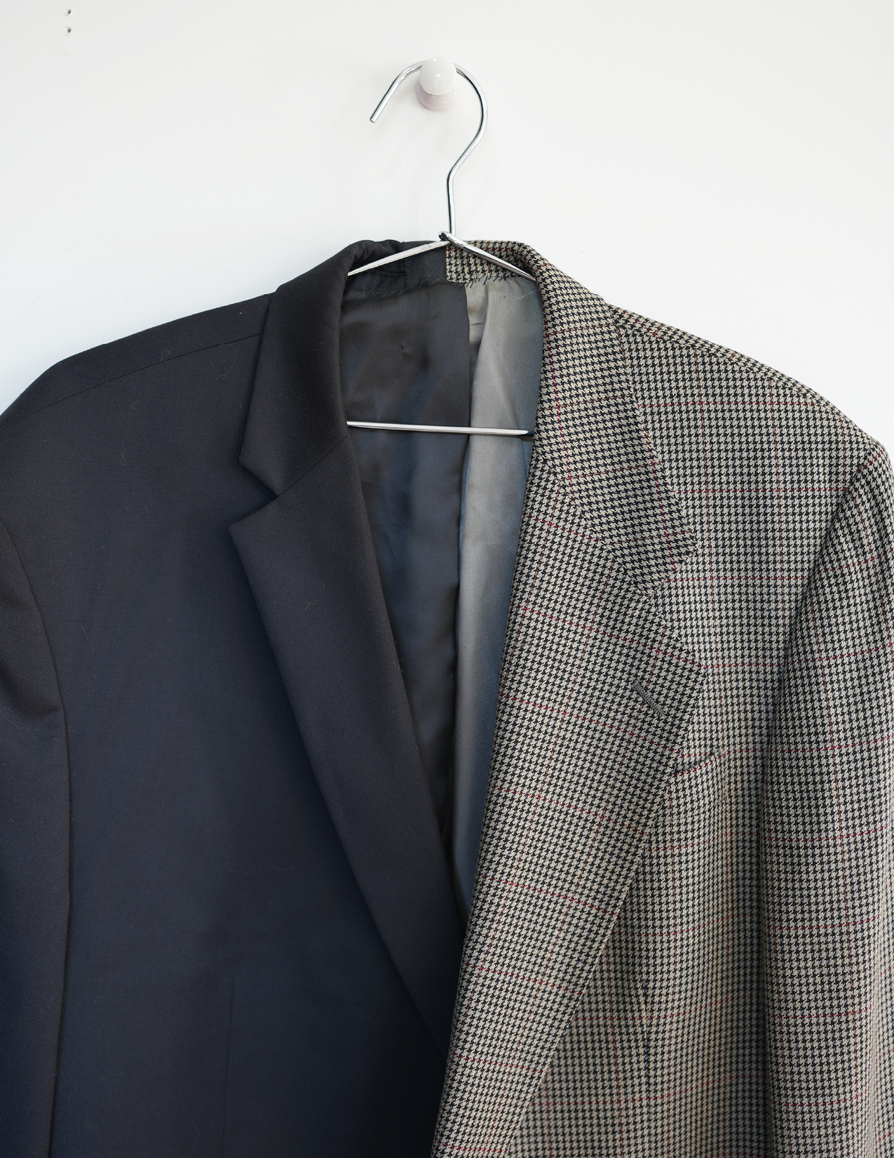 XL/XXL Black & Brown Houndstooth Cropped Blazer