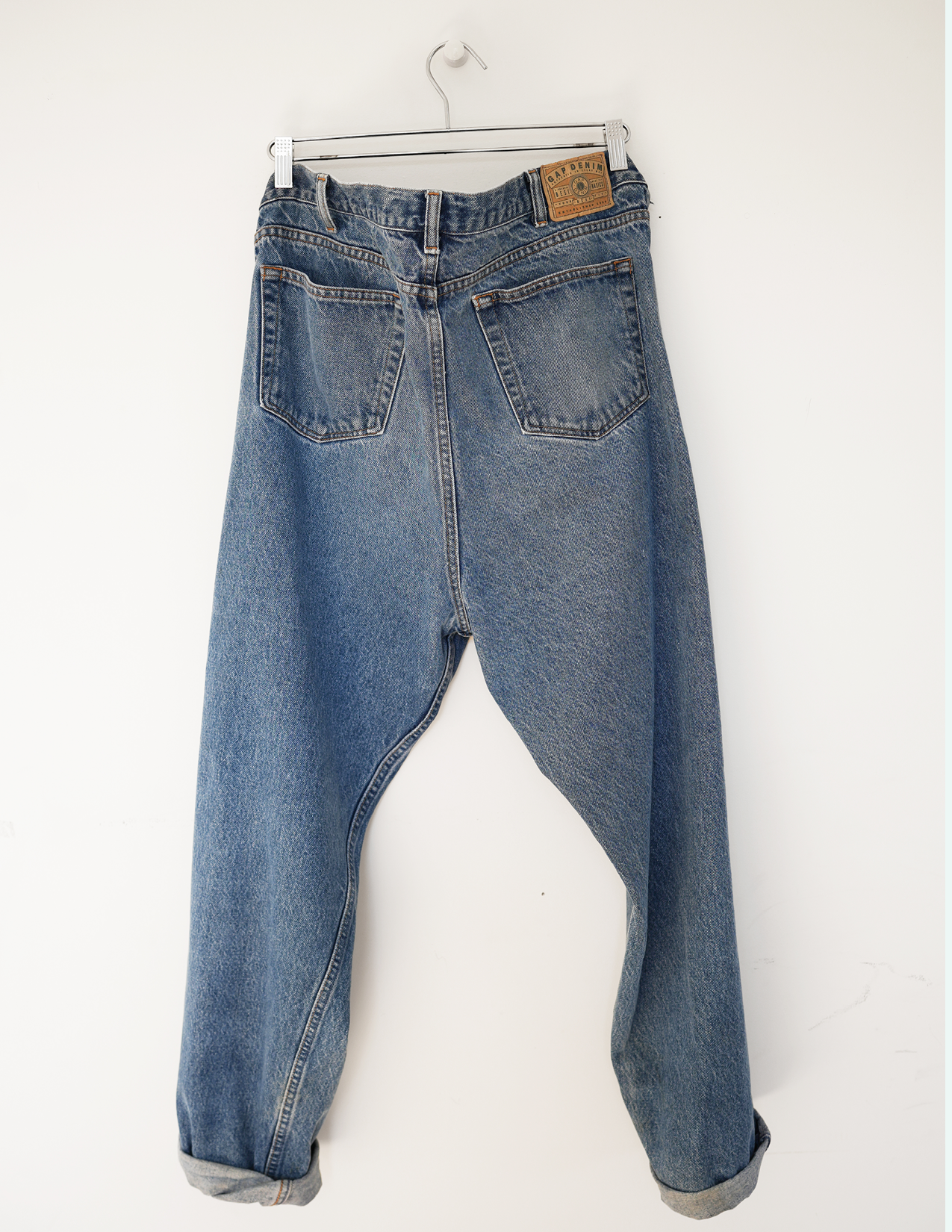 38w Blue Denim/ Silver/Gold O-Ring Hoochie Daddie Jeans