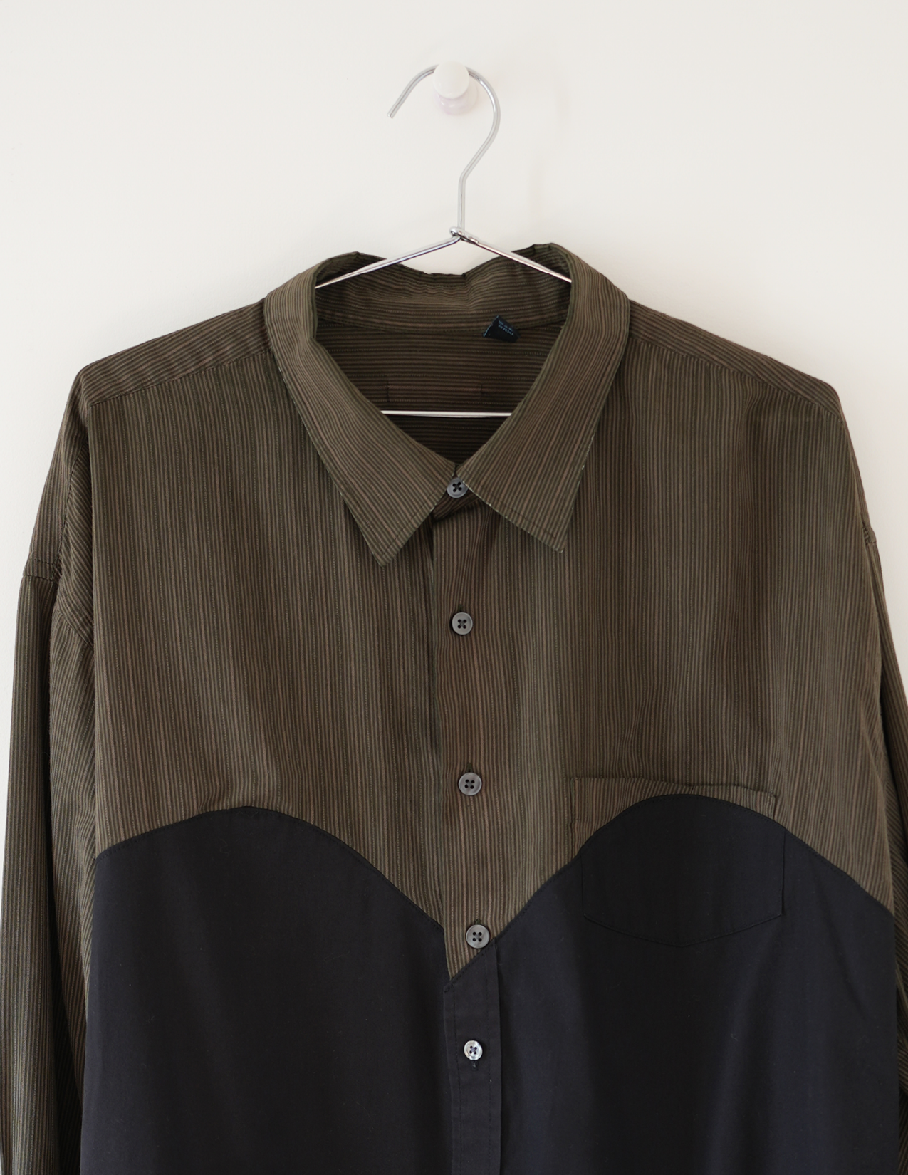 XXXL Sweetheart Softie Brown Stripes & Black Button Down