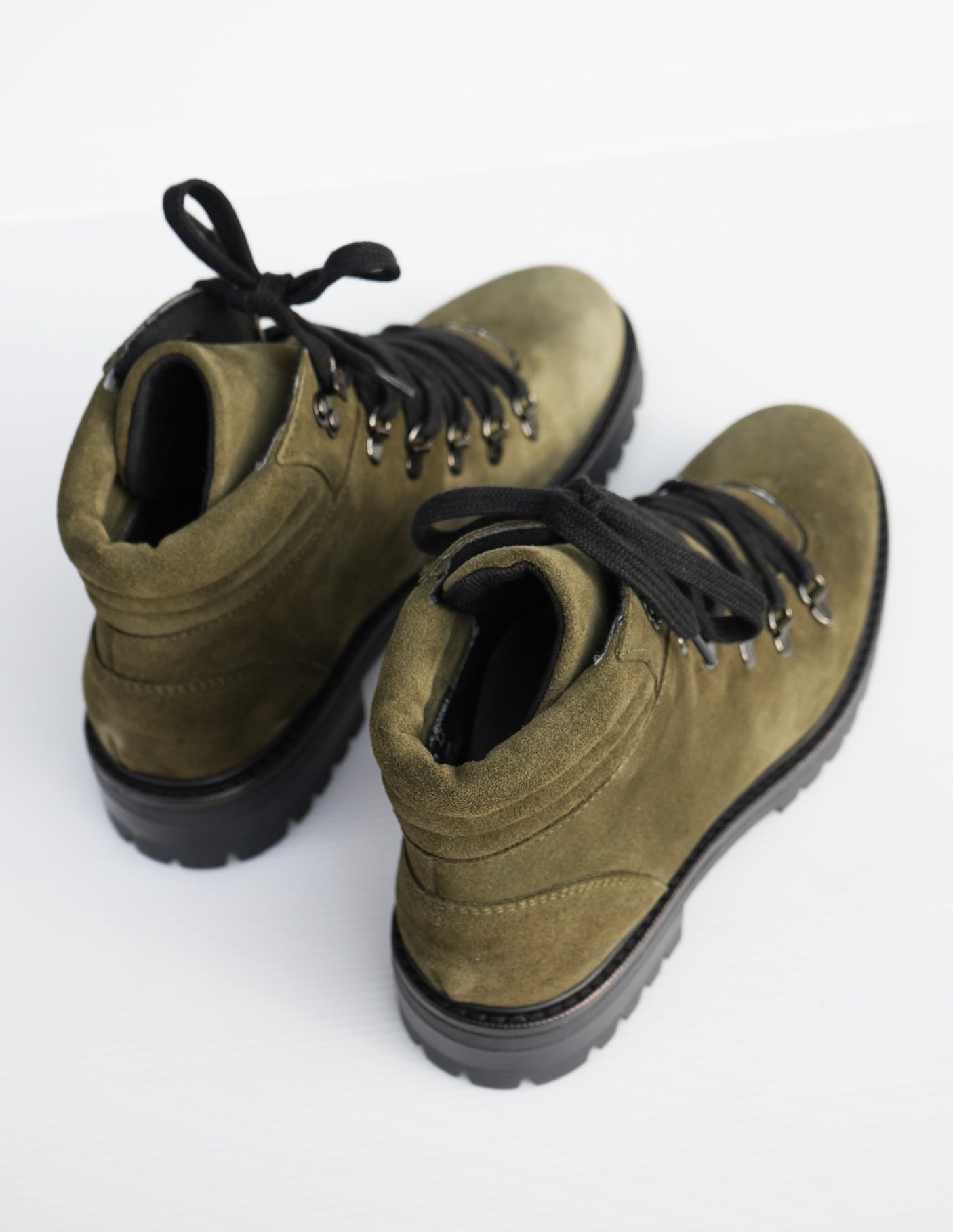 Army Green Suede Leather Boot