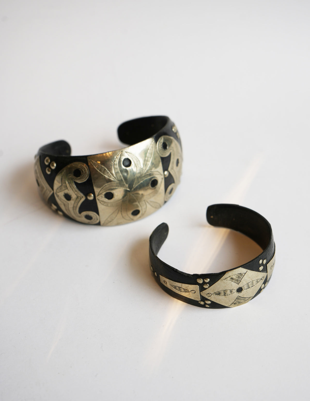 Small Tuareg Silver an Wood Cuff