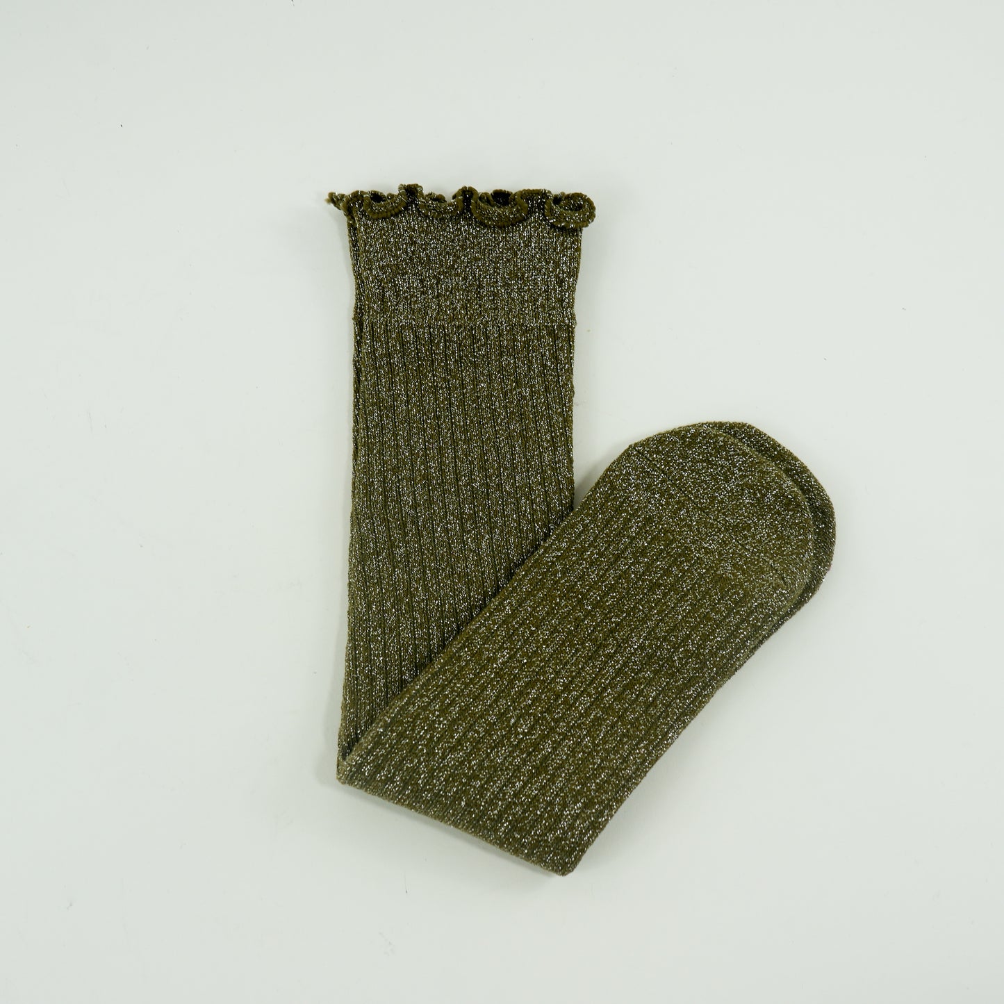 Glitter Ruffle Top Socks