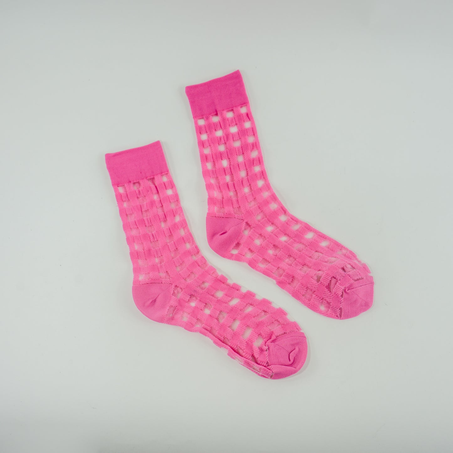 Sheer Grid Socks