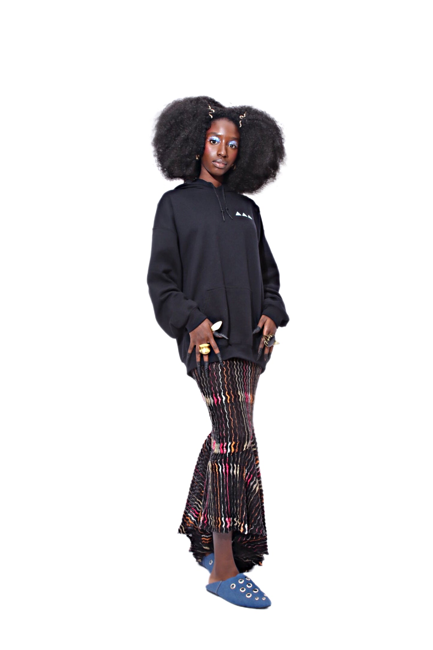 Mama Asymmetric Crochet-Knit Skirt