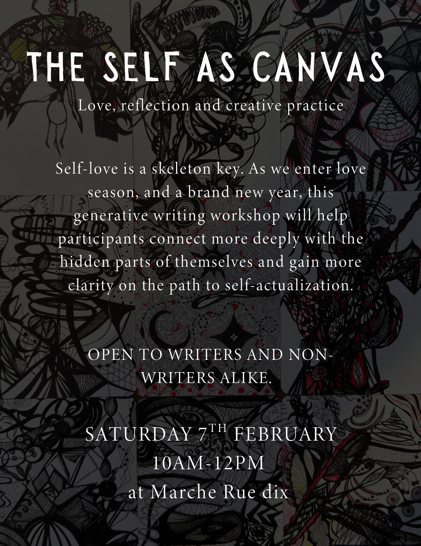 The Self as Canvas Workshop- Feb 7th 10am-12pm