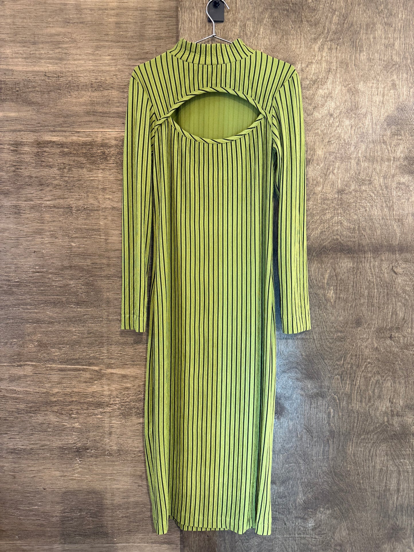Nyeema Ribbed Stretch Dress - Green Motif
