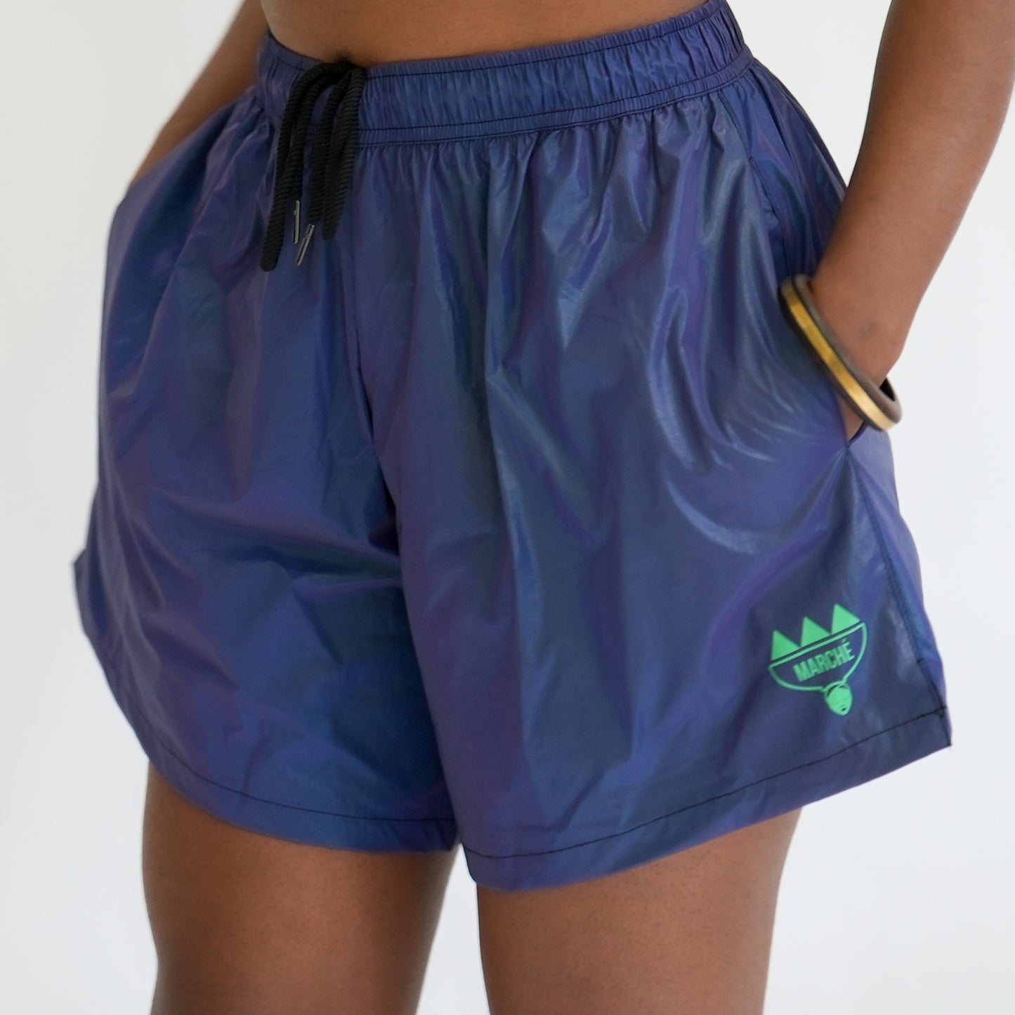 Purple Marché Reflective Run Short