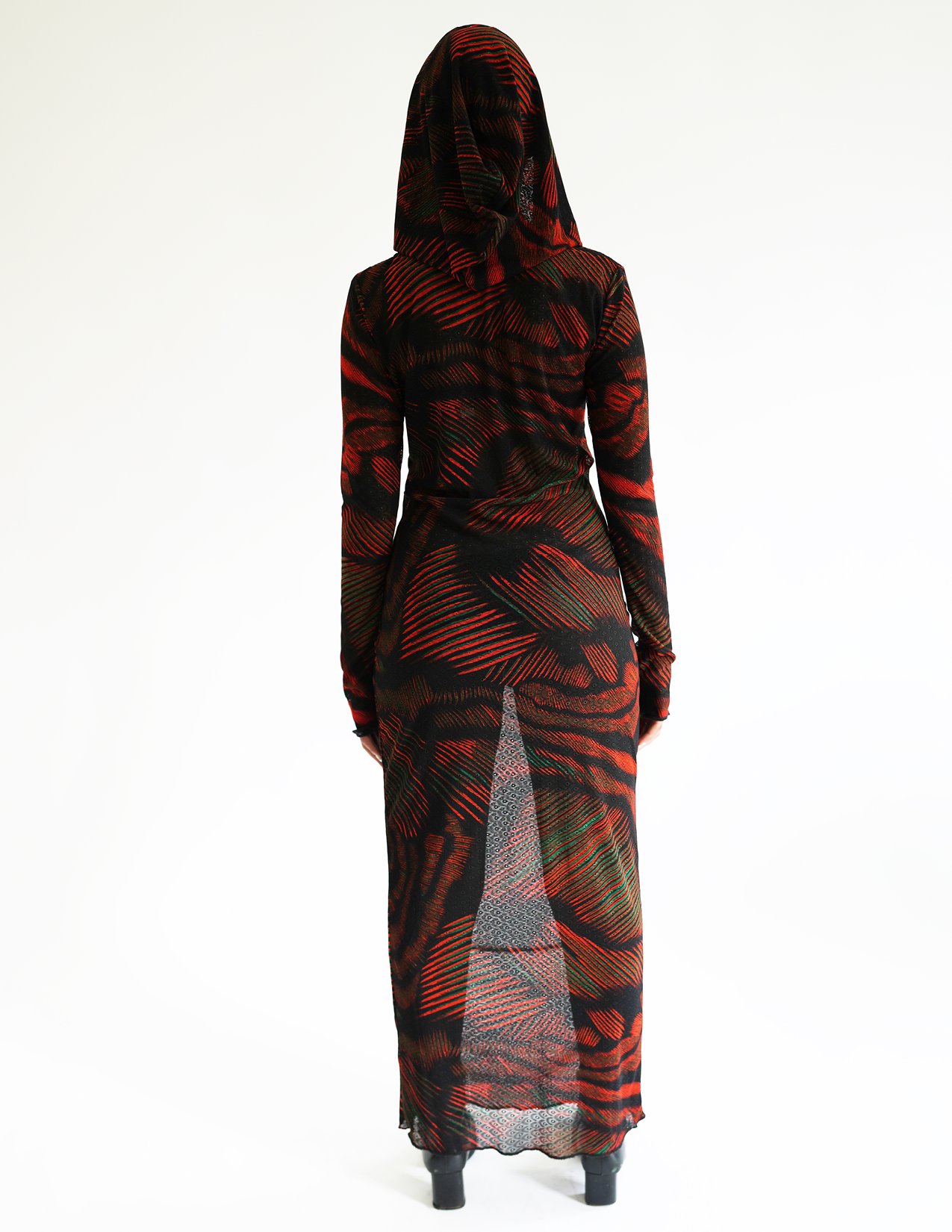 Bébé Stretch Printed Hooded Dress