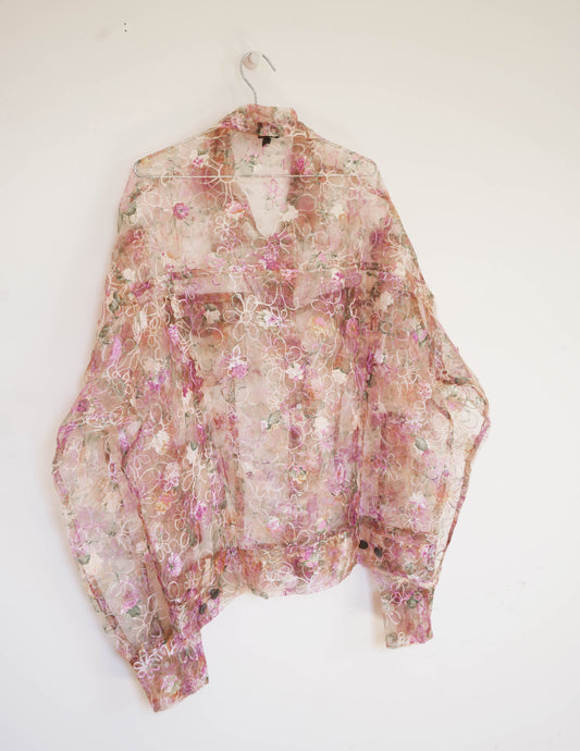 Binta Sheer Floral Embroidered Jacket