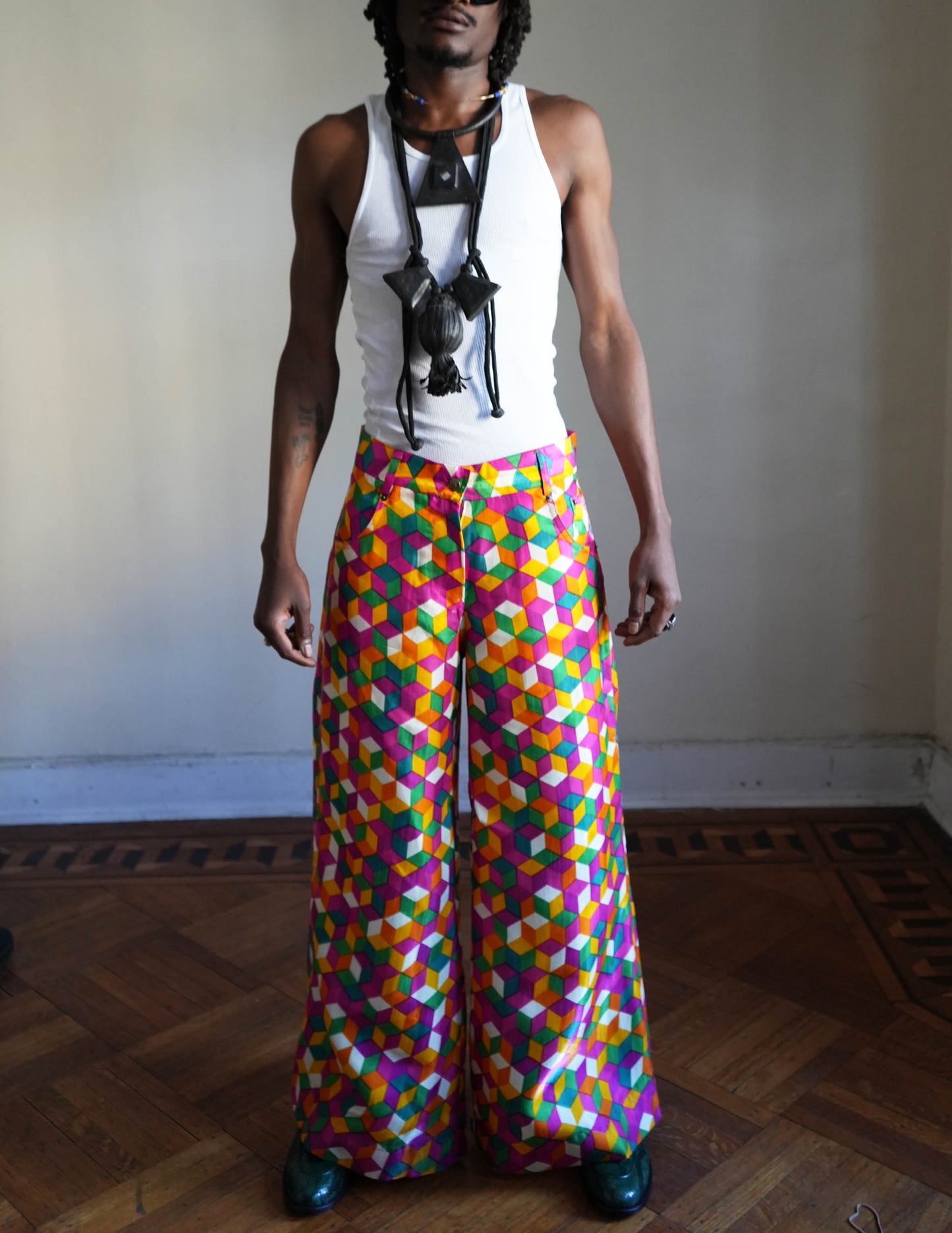 Raver Geo Shantung  Pant