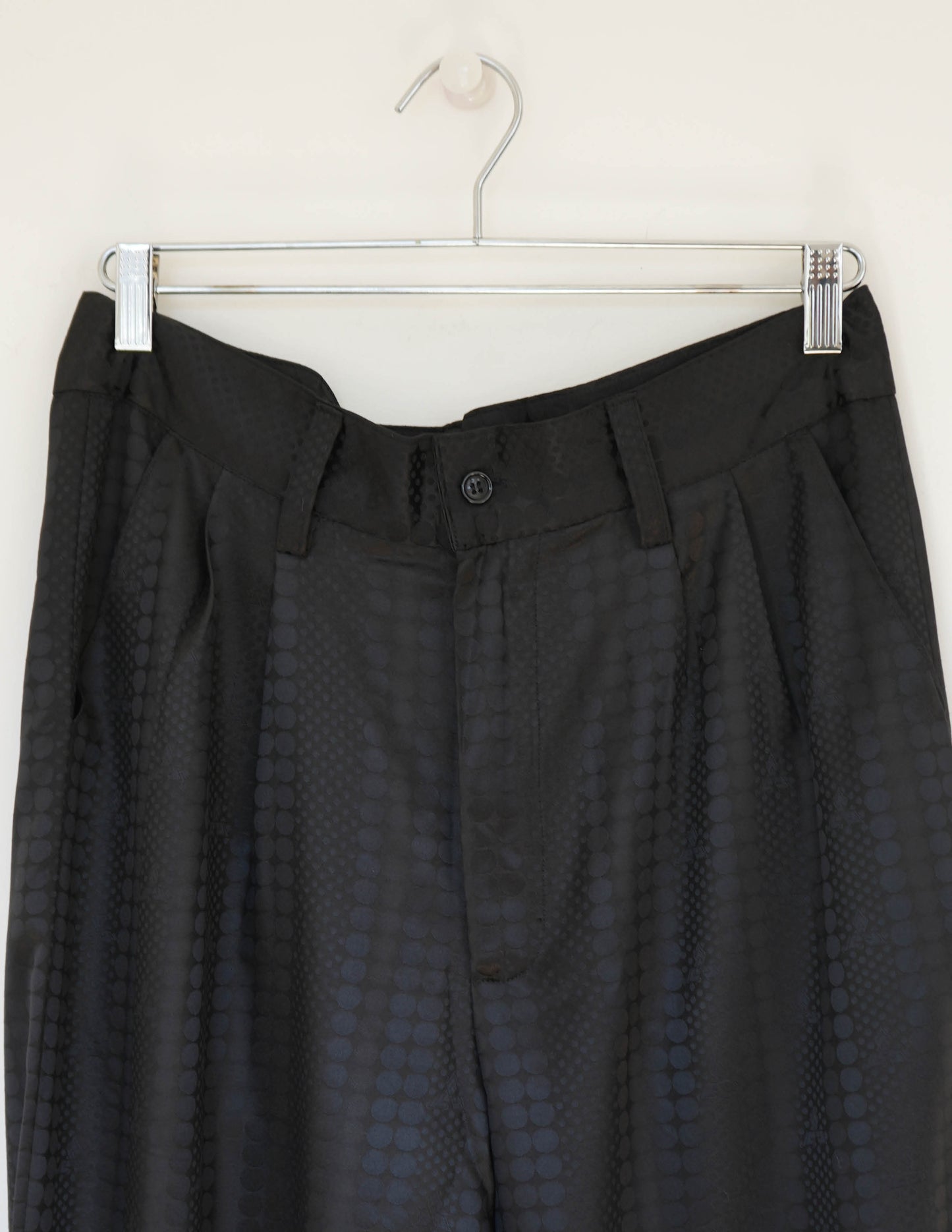 Gamble Noir Satin Jacquard Pants