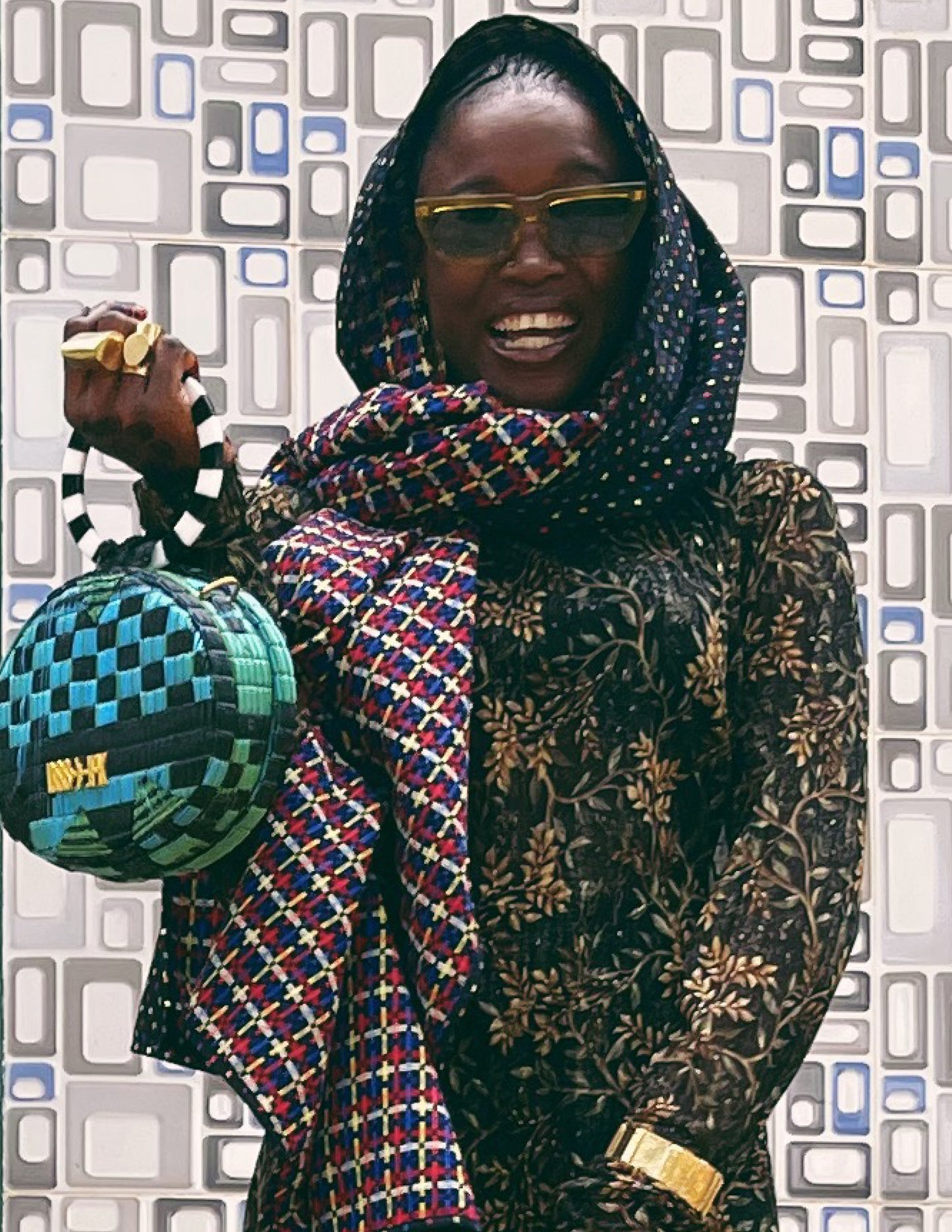 Dss - Speckled scarf in Black