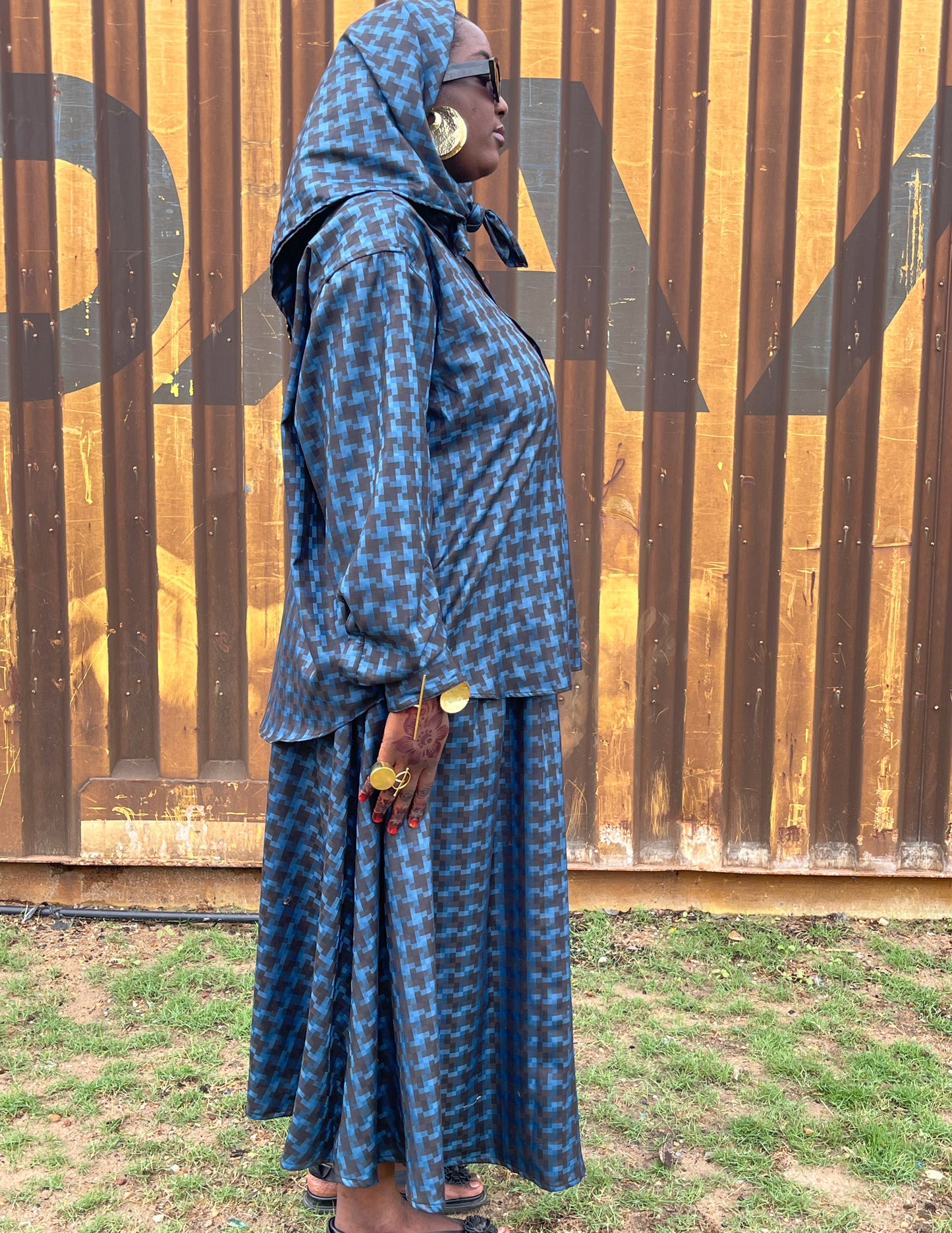 Mafalye Reversible Fil-à-fil Skirt