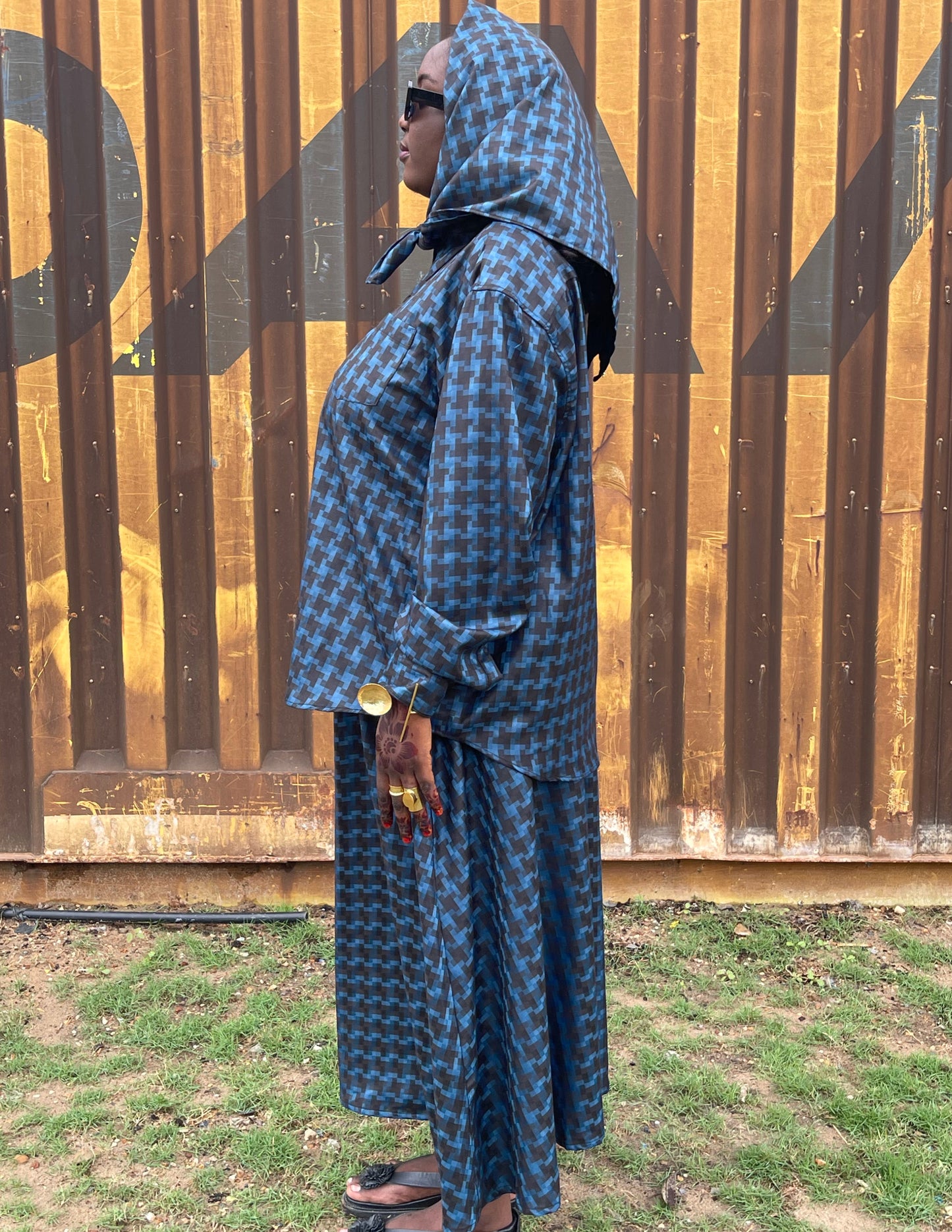 Mafalye Reversible Fil-à-fil Skirt