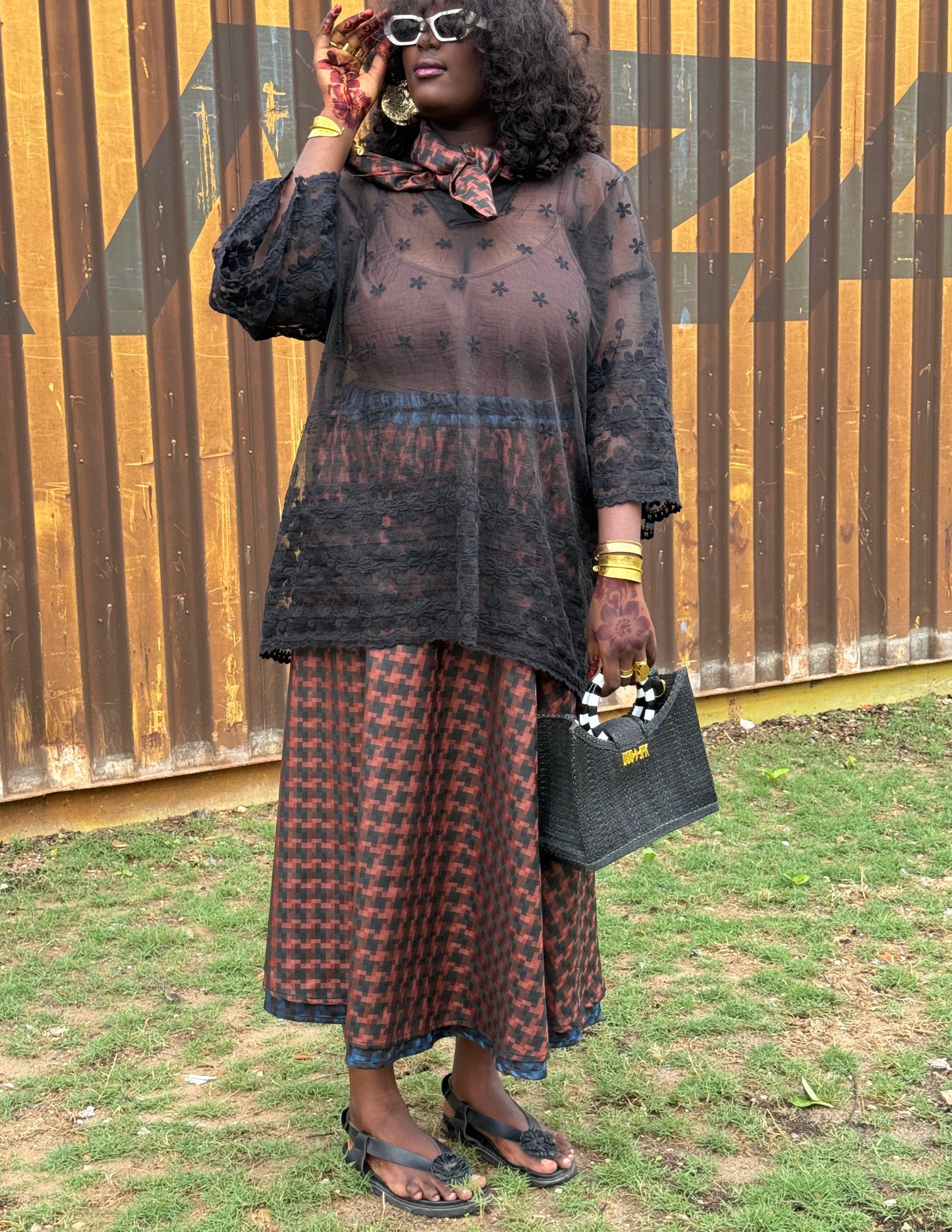 Mafalye Reversible Fil-à-fil Skirt