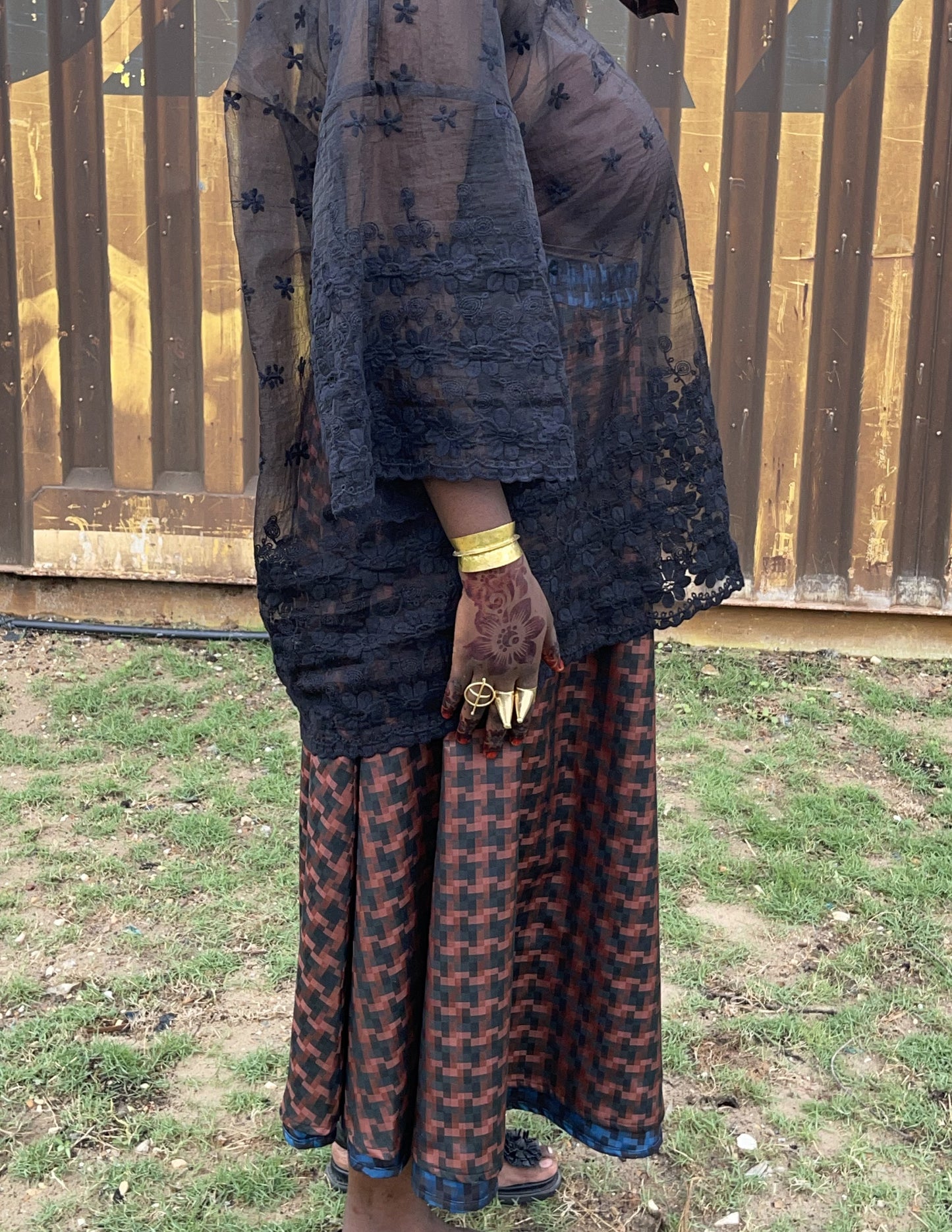 Mafalye Reversible Fil-à-fil Skirt