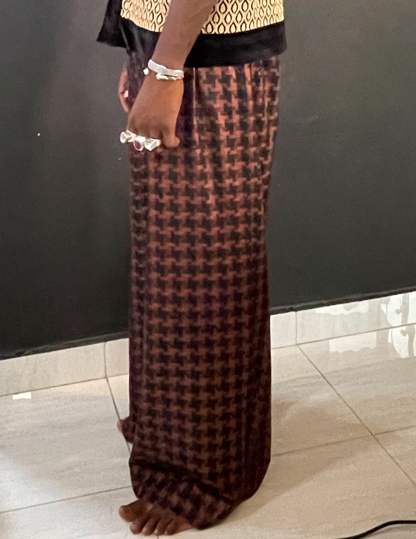 Grand Baba Satin Jacquard Pants