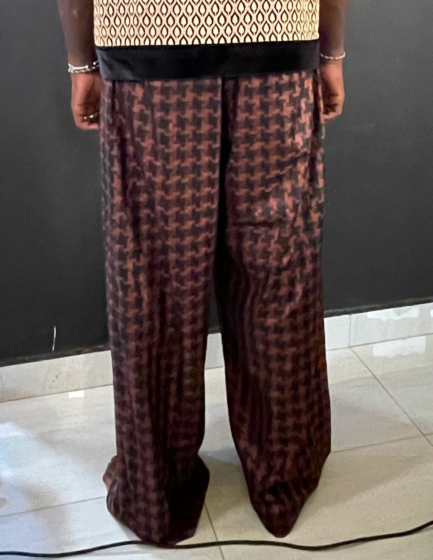 Grand Baba Satin Jacquard Pants