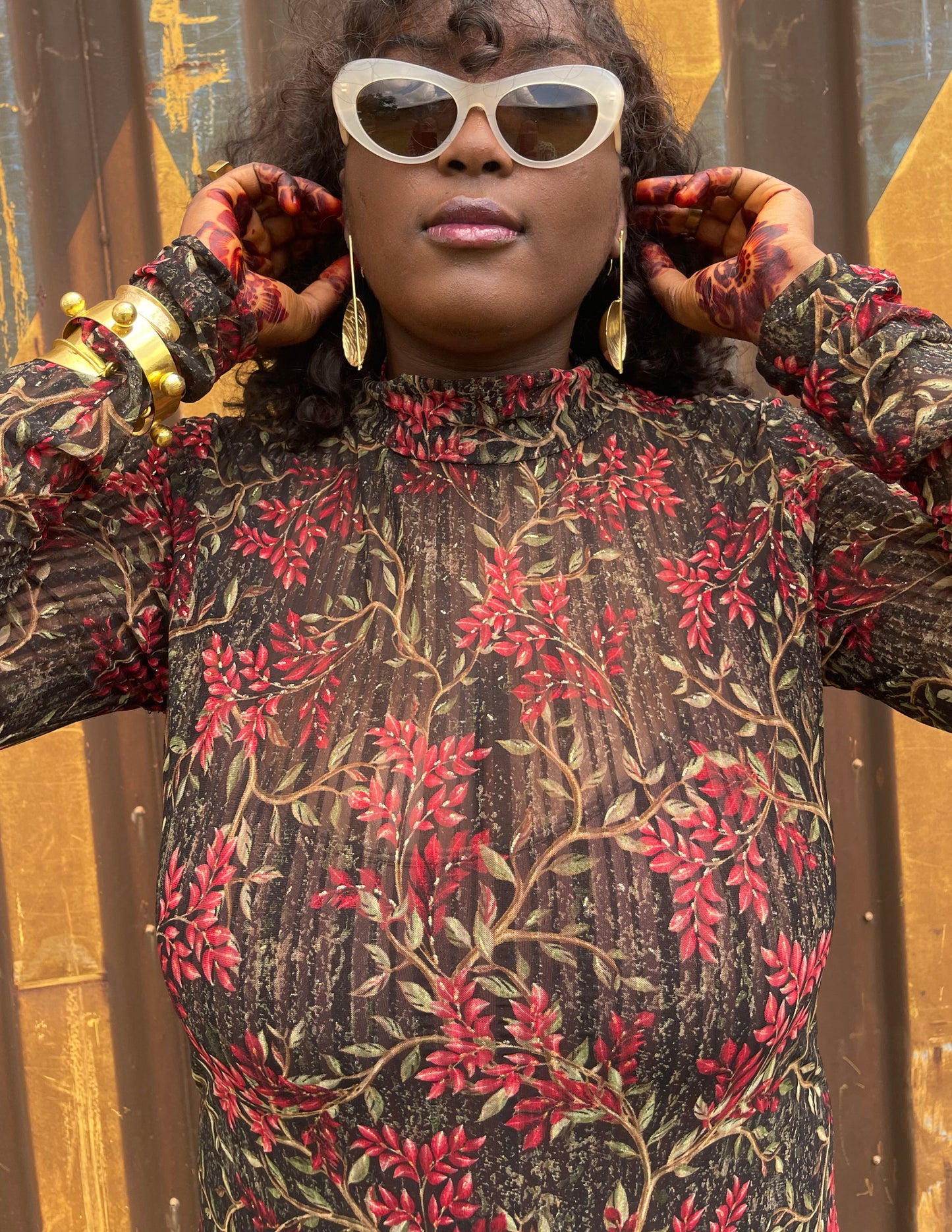 Constance Stretch Maxi Dress- Berry Motif