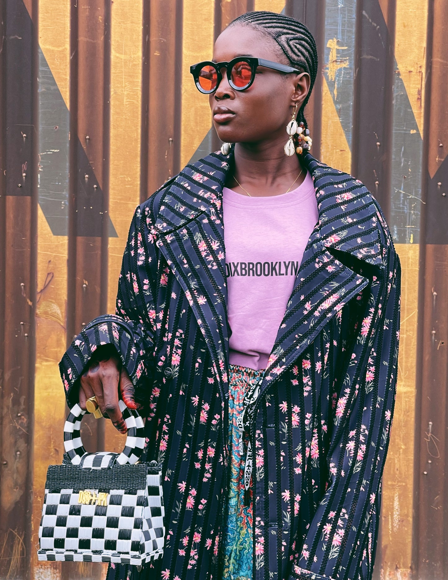 Floral Fog 3/4 Trench Coat