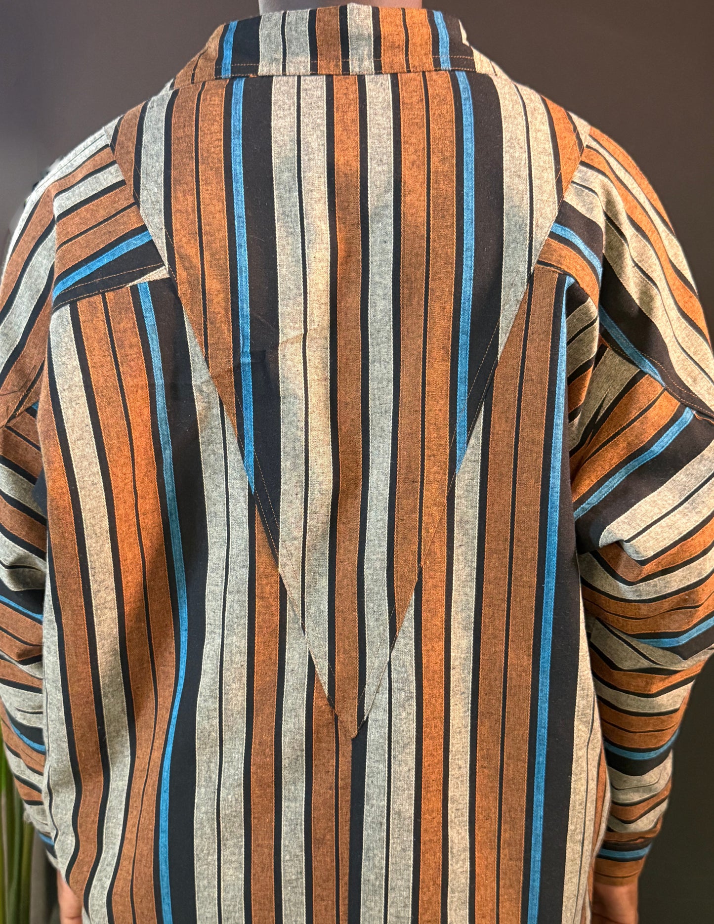 Zee Zee Striped Geo Cut Blazer