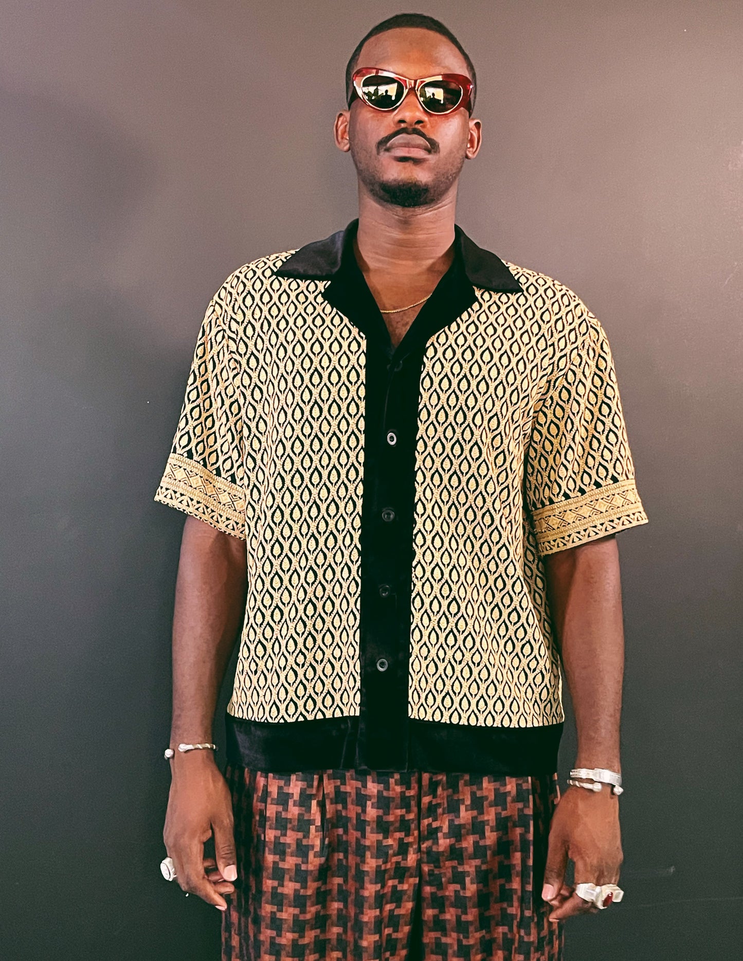 Laye Wheat Bowling Shirt