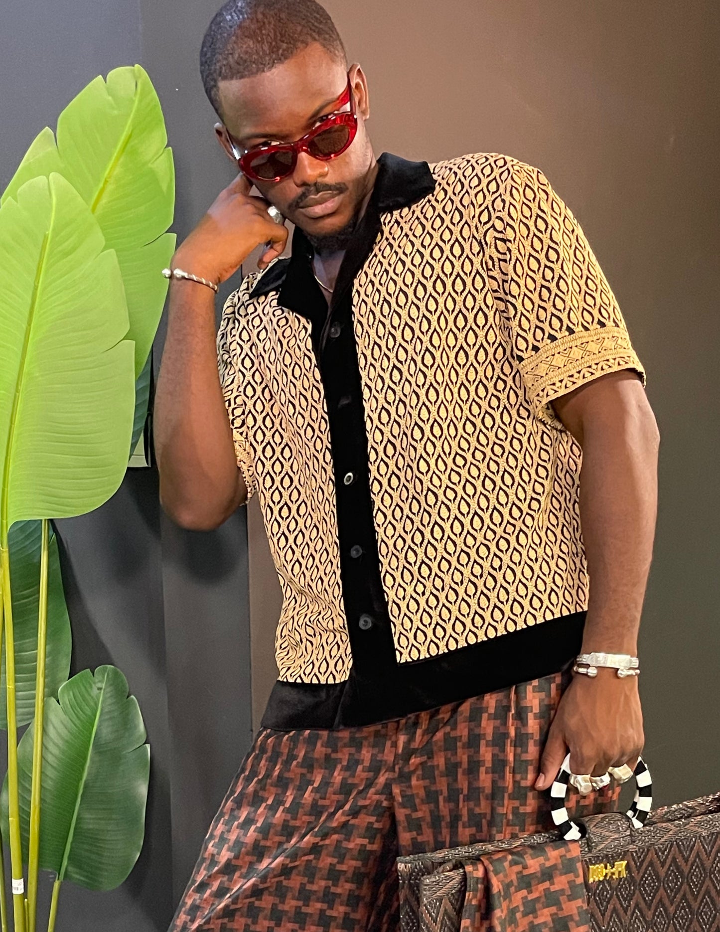 Laye Wheat Bowling Shirt