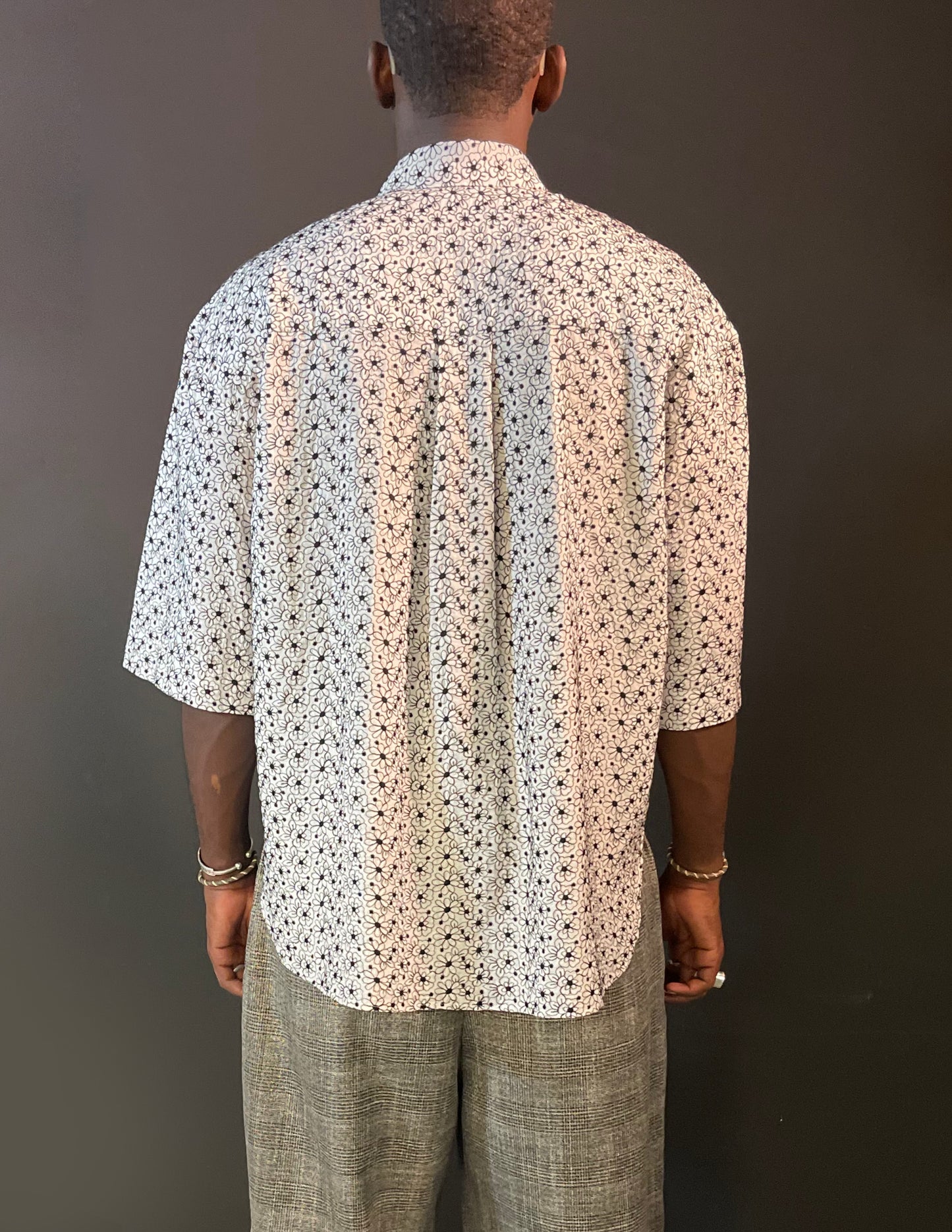 Ouakam Floral Embriodered Button Up Shirt