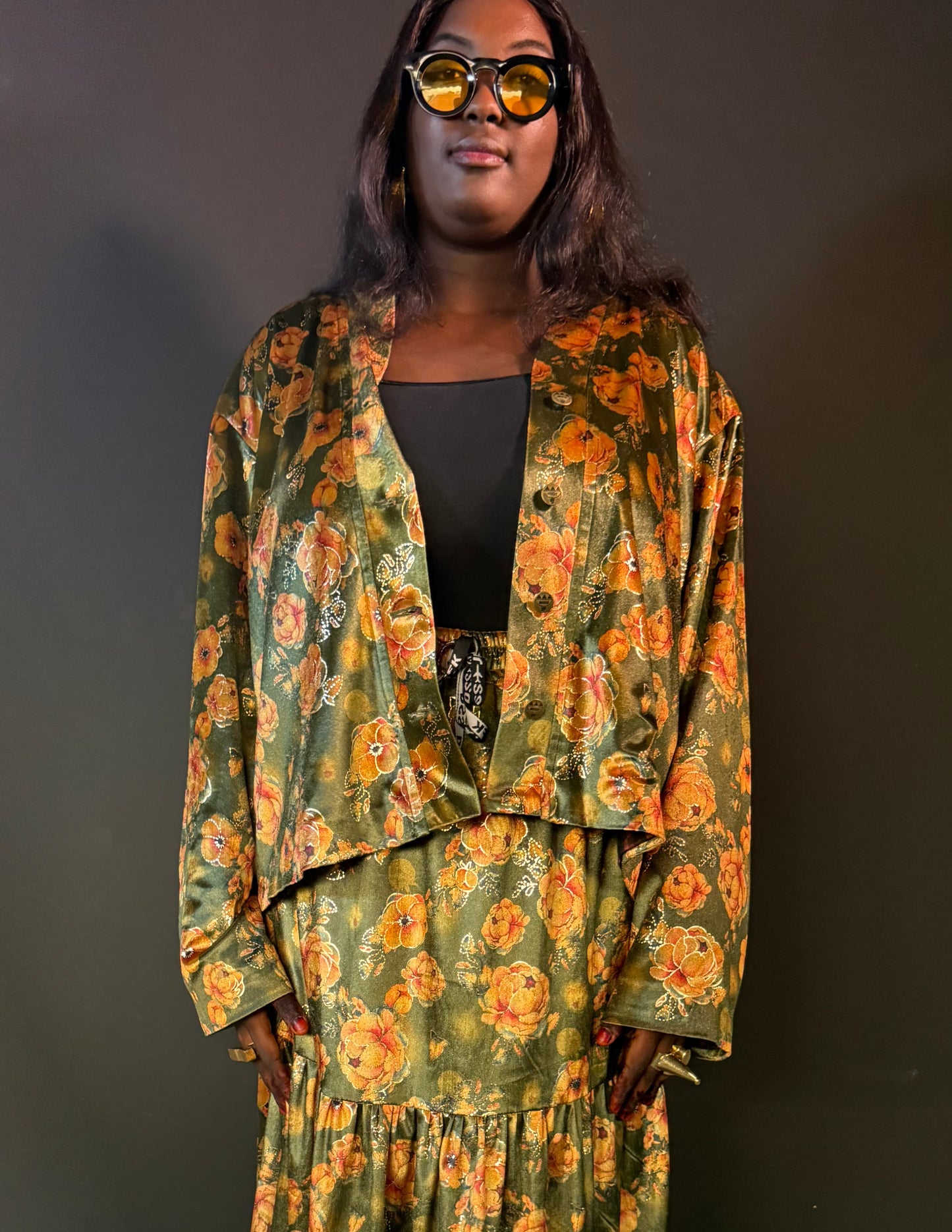 Molé Floral Velour Cardigan