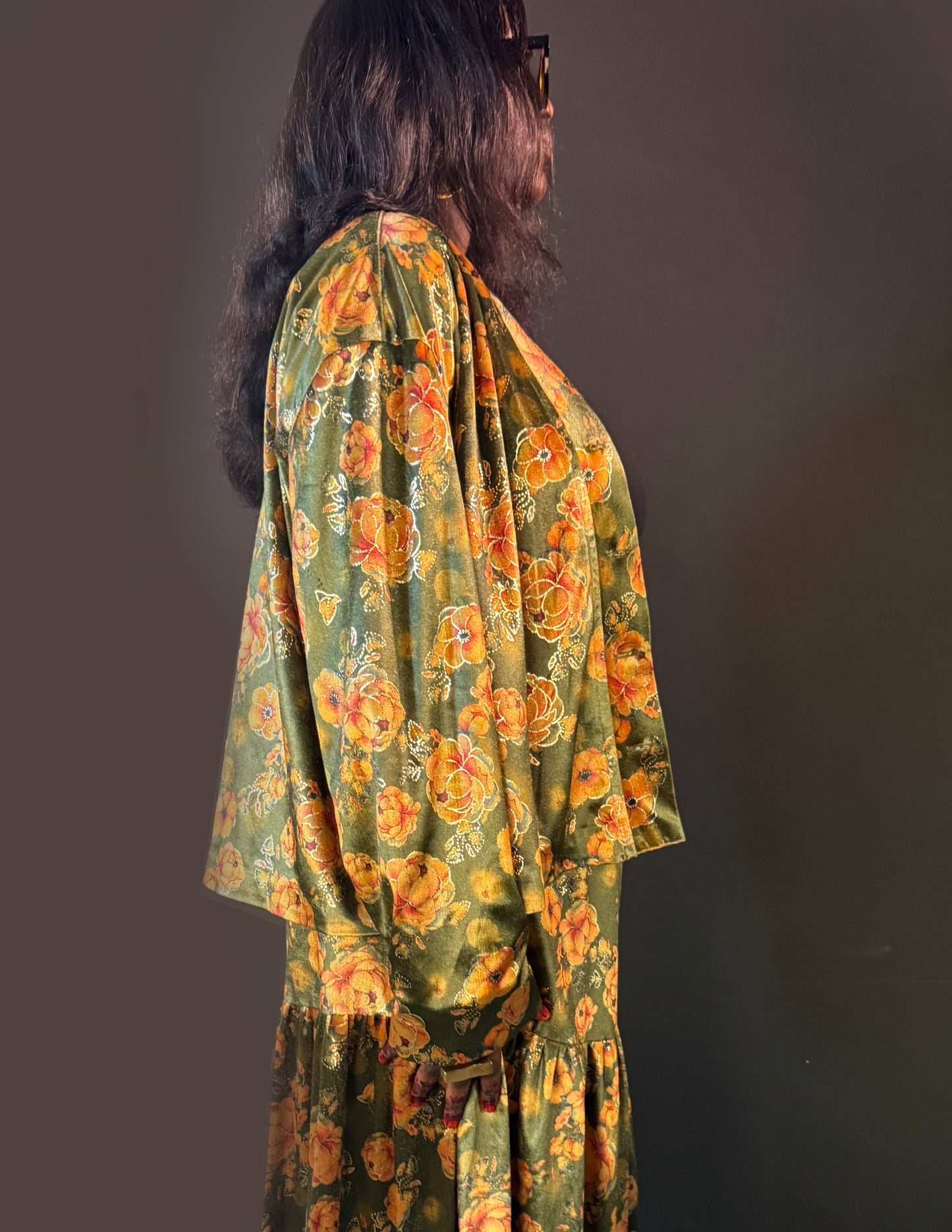 Molé Floral Velour Cardigan