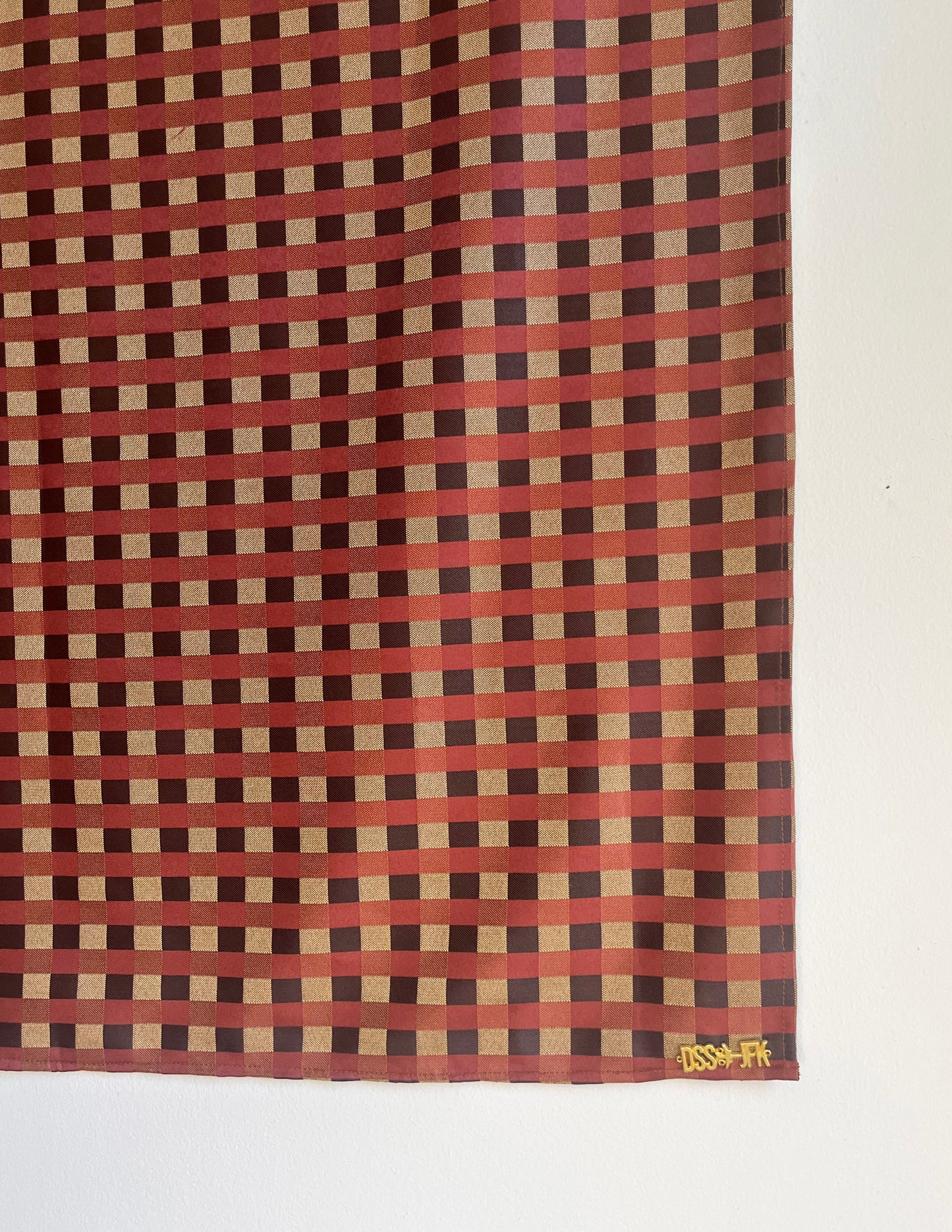 Carrè Plaid Fil-à-Fil Scarf  - Brown