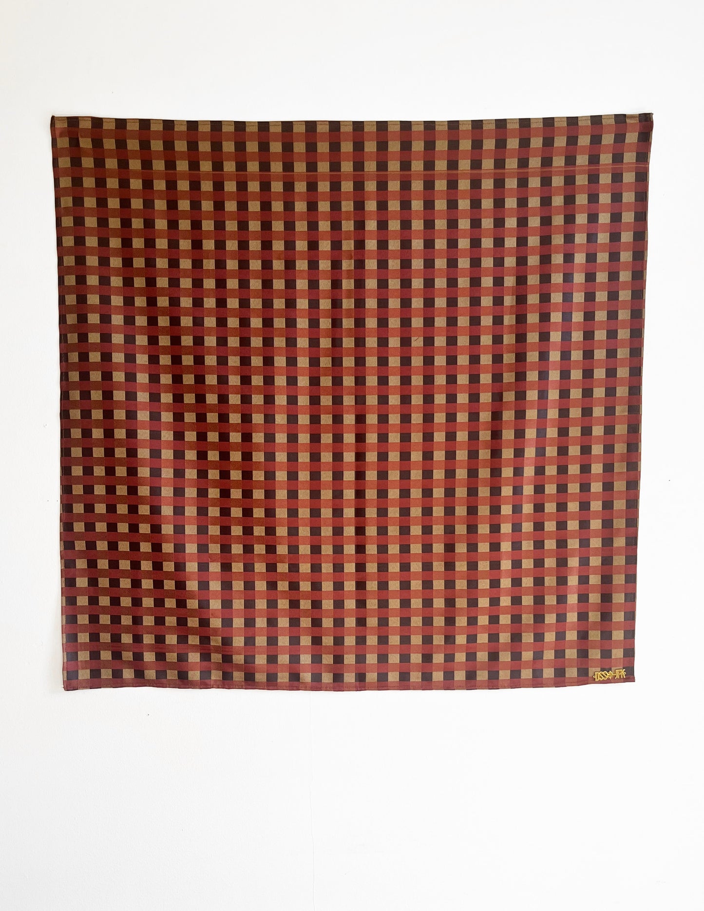 Carrè Plaid Fil-à-Fil Scarf  - Brown
