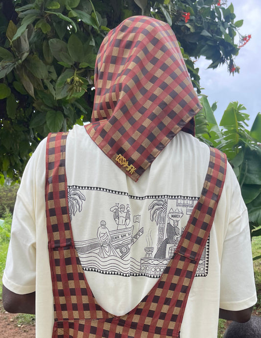 Carrè Plaid Fil-à-Fil Scarf  - Brown