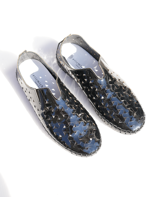 Cut Out Patent Leather Slip ons