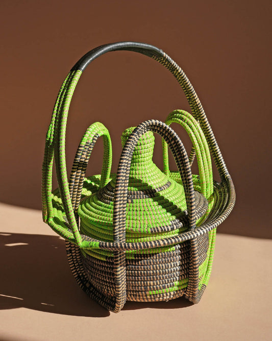 Gorgi Woven+ Leather Shift Basket