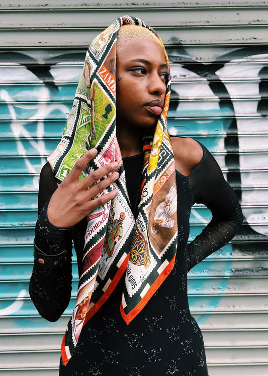 "Keep Me Posted" - Silk Scarf