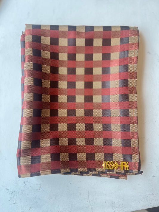 Carrè Plaid Fil-à-Fil Scarf  - Brown