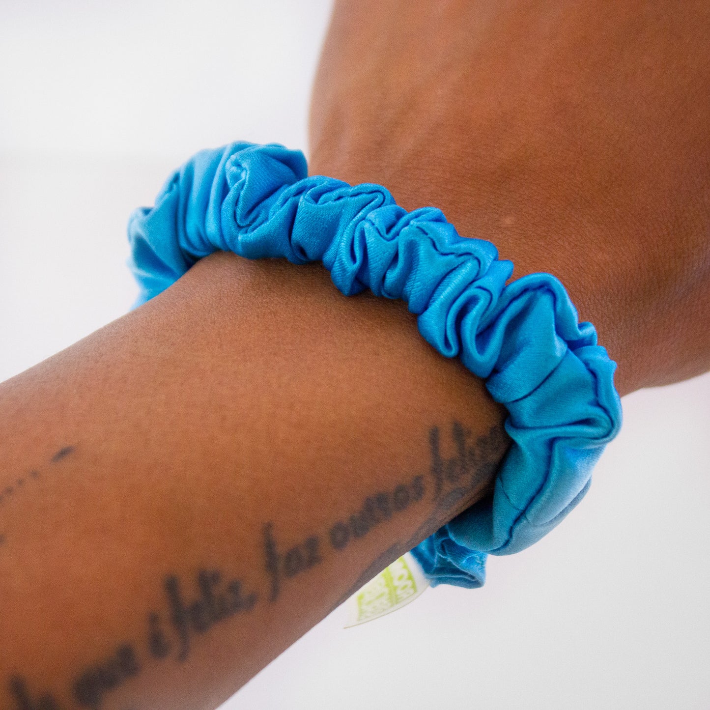 Blue Silk Mini Scrunchie RSV